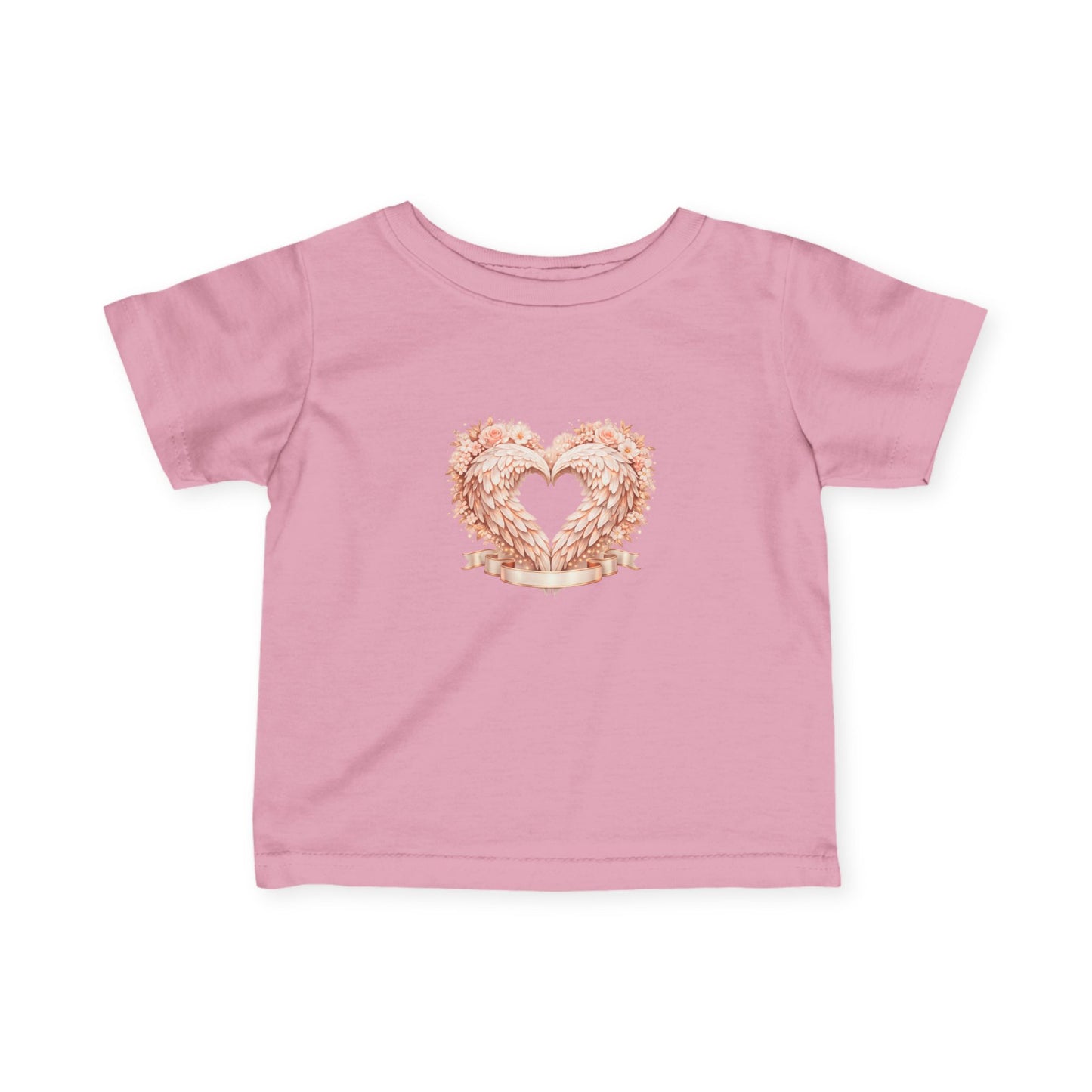 Infant Tee — Rose Gold Floral Heart Baby Shirt