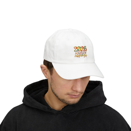 2026 Floral Script Dad Cap | Embroidered Graduation Year Hat
