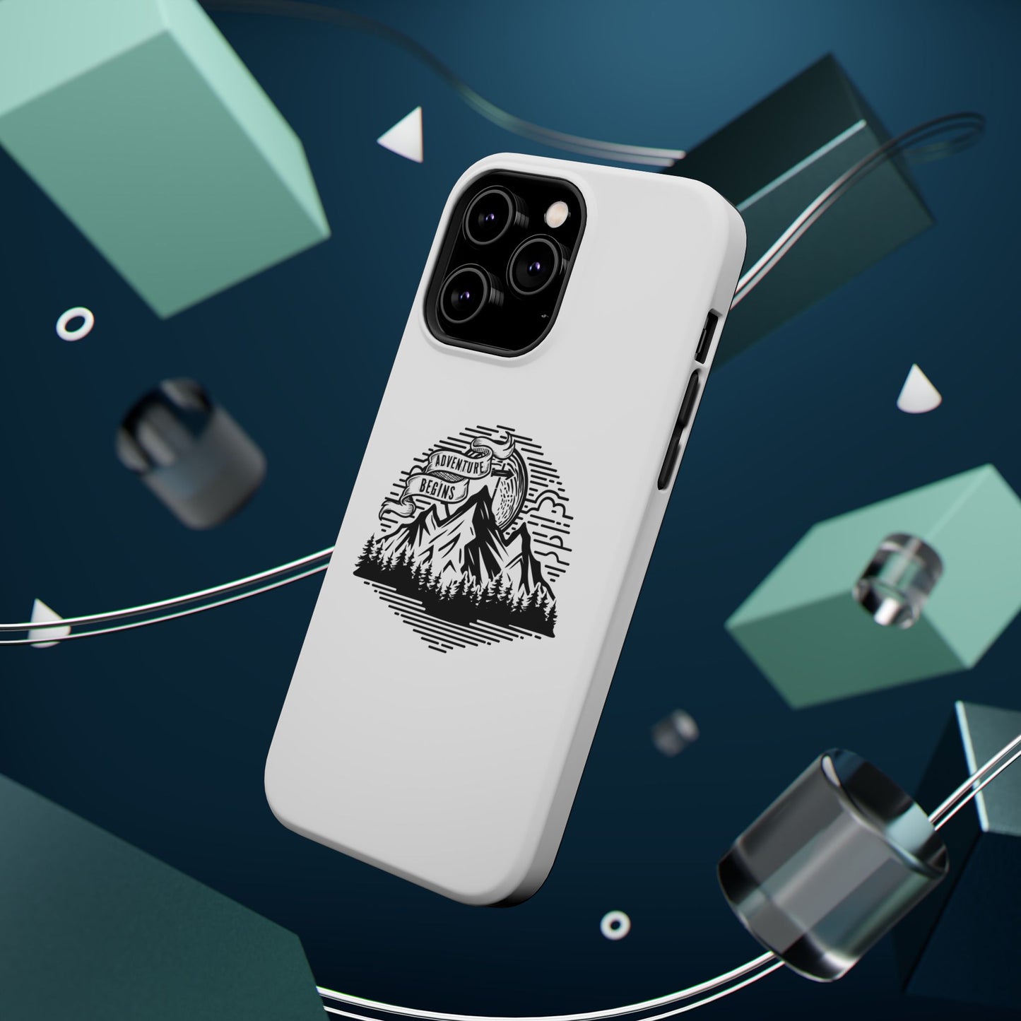 Mountain Adventure Illustration Phone Case | Magnetic Impact-Resistant Case