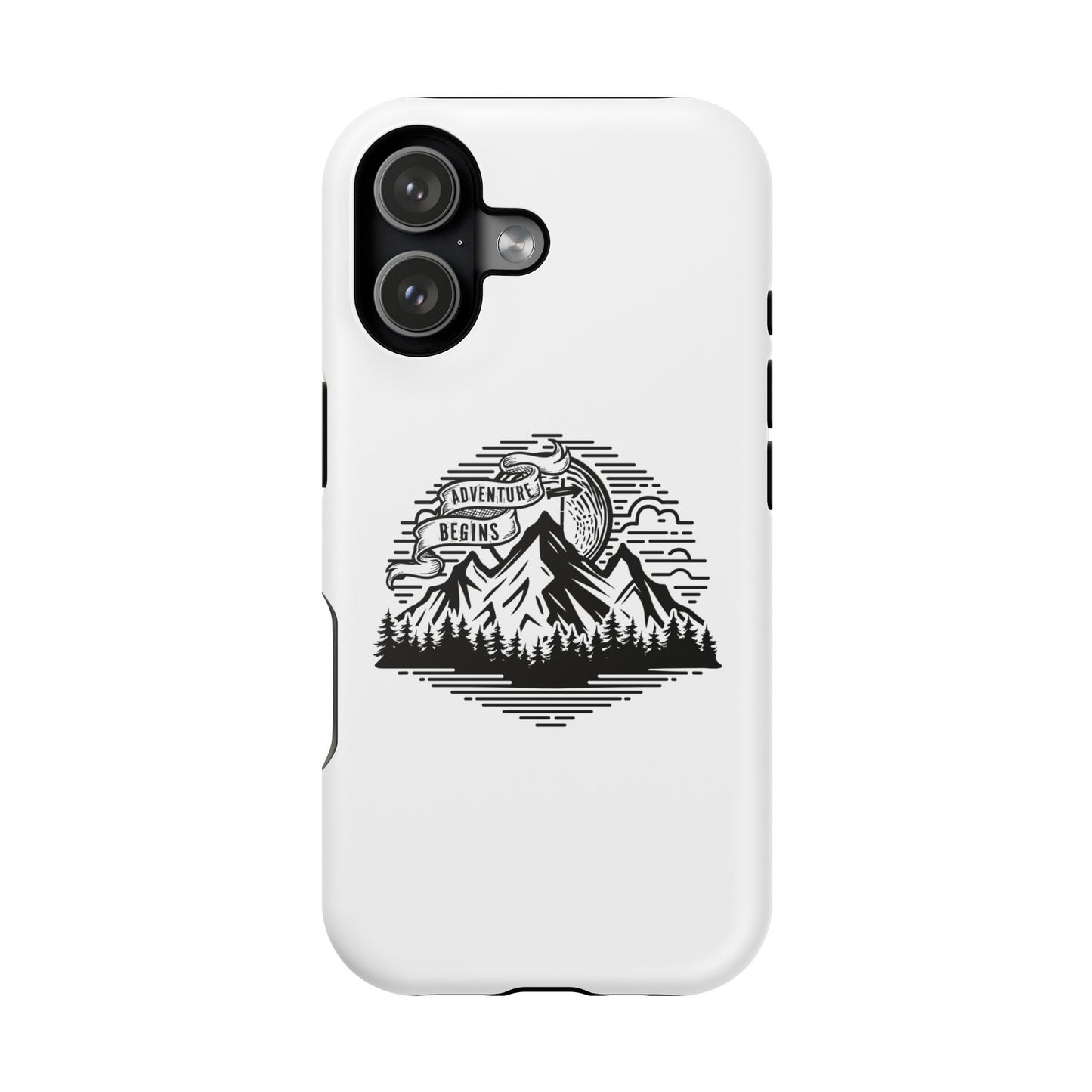 Mountain Adventure Illustration Phone Case | Magnetic Impact-Resistant Case