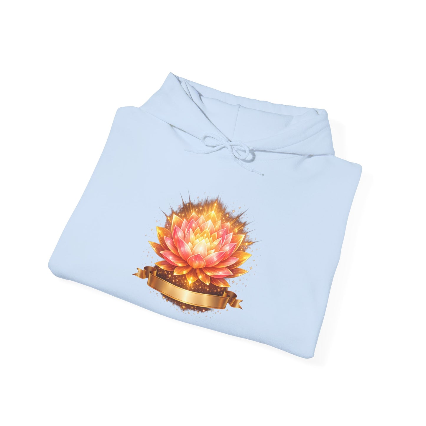 Lotus Meditation Hoodie — Glowing Lotus Candle Graphic Hoodie