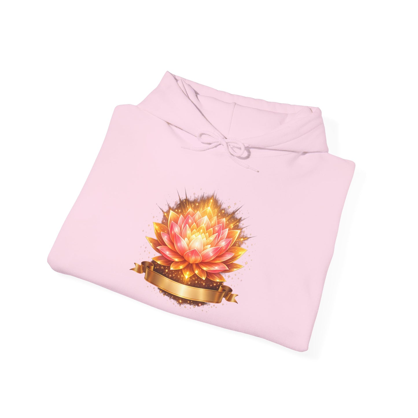 Lotus Meditation Hoodie — Glowing Lotus Candle Graphic Hoodie