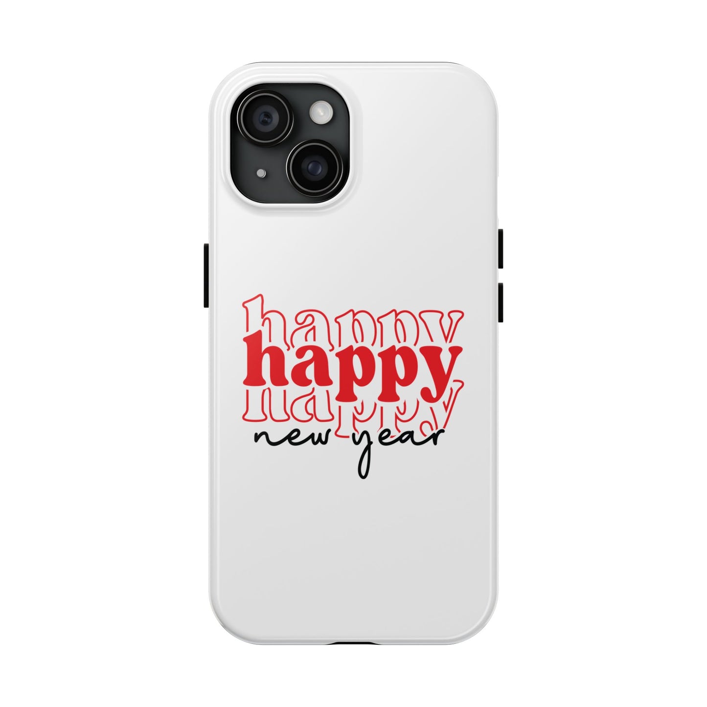 Happy Happy New Year Phone Case | New Year Typographic Design