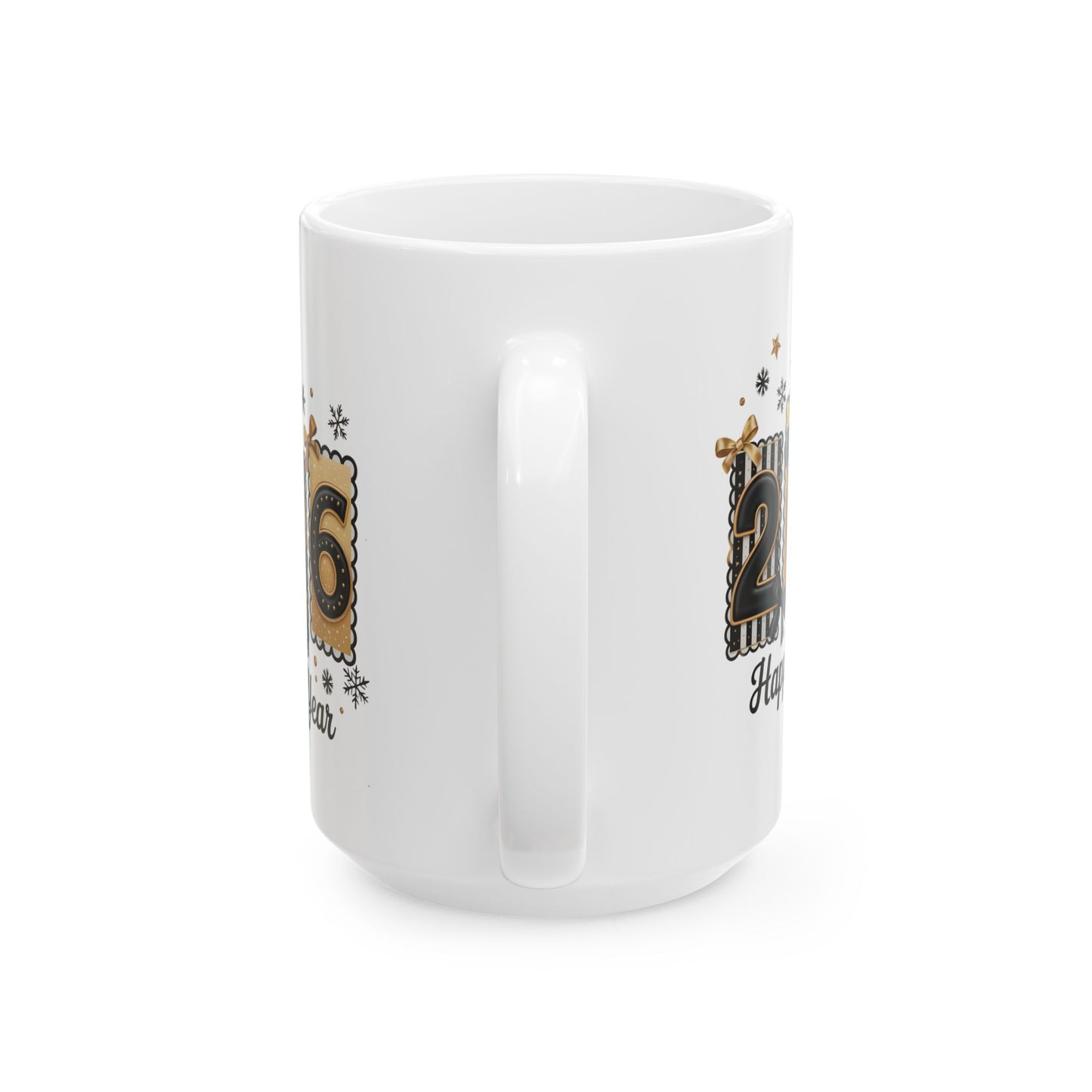 Happy New Year 2026 Mug | Champagne Gold Celebration Ceramic Mug