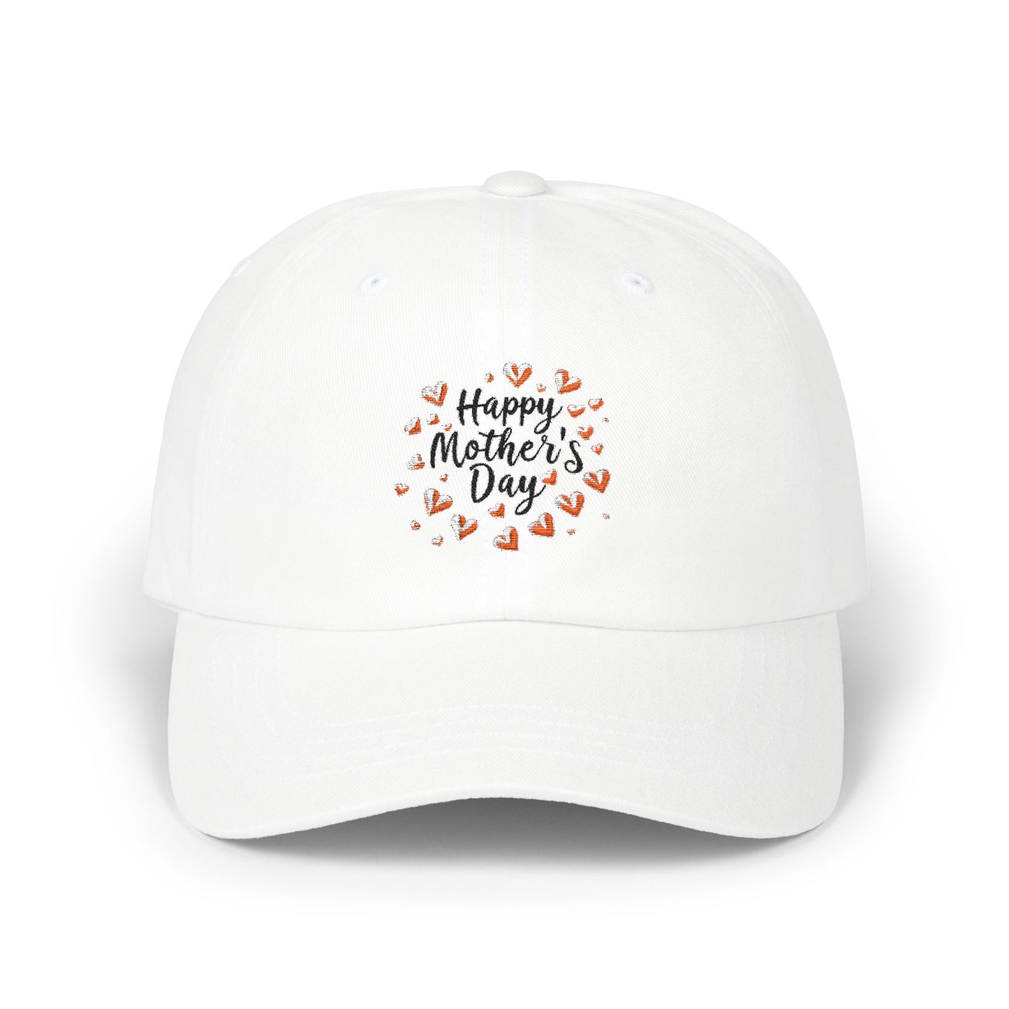 Happy Mother's Day wreath Dad Cap | floral lettering baseball hat
