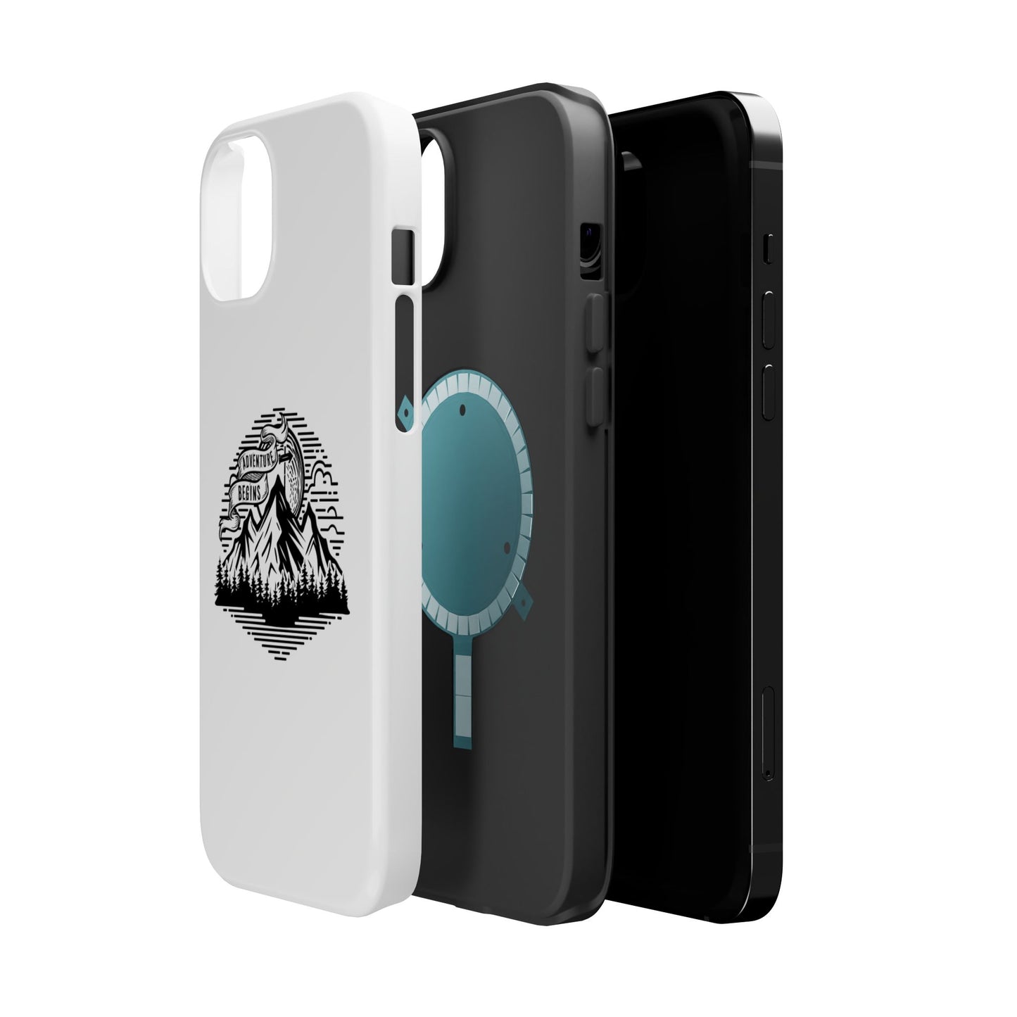 Mountain Adventure Illustration Phone Case | Magnetic Impact-Resistant Case