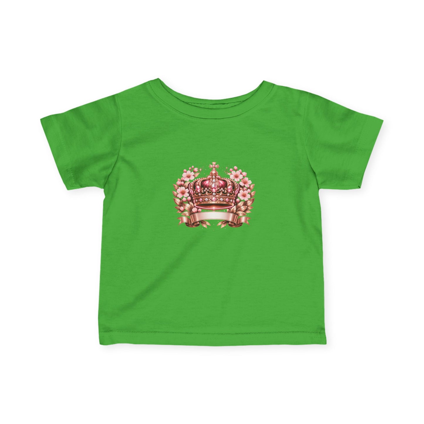 Infant Tee — Pink Floral Crown Baby Shirt