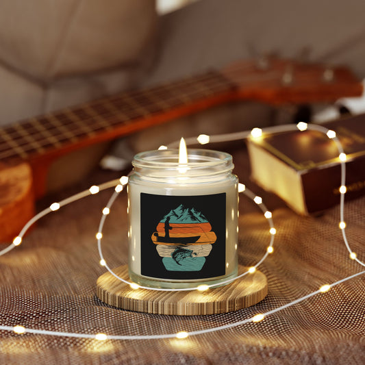 Retro Sunset Surf Landscape Candle | Coconut Apricot Wax 4oz 9oz