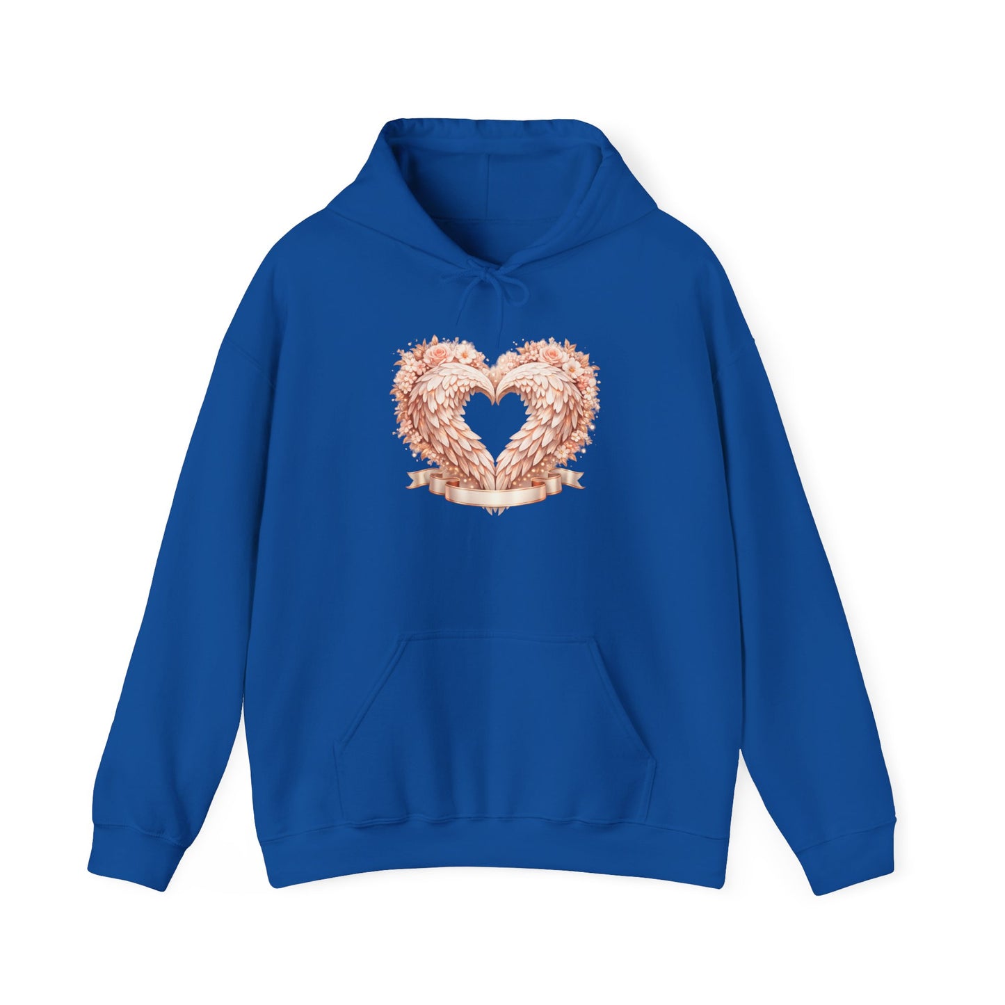 Heart Wreath Hoodie — Romantic Floral Heart Pullover for Valentine’s Day