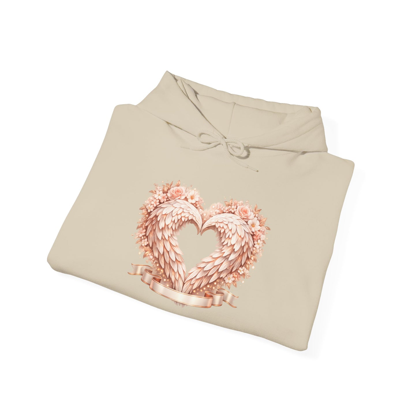 Heart Wreath Hoodie — Romantic Floral Heart Pullover for Valentine’s Day