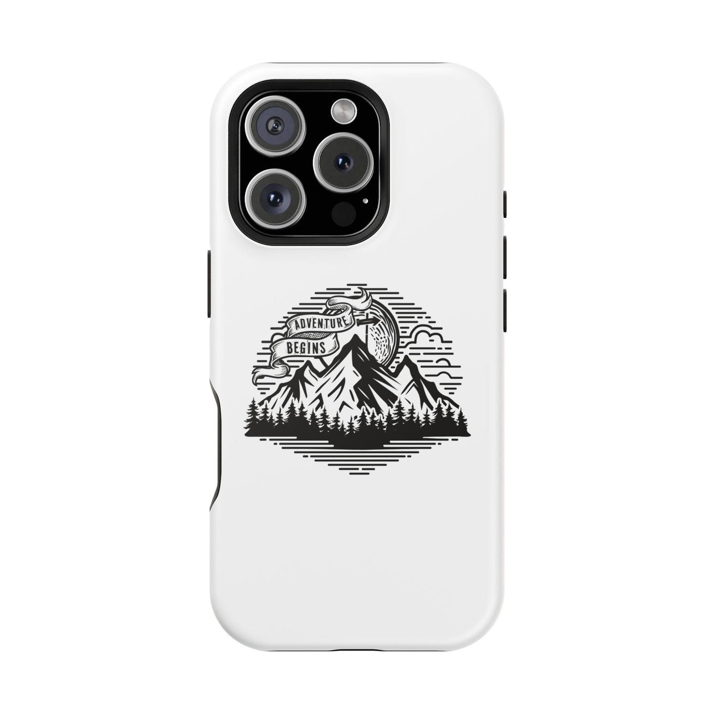 Mountain Adventure Illustration Phone Case | Magnetic Impact-Resistant Case