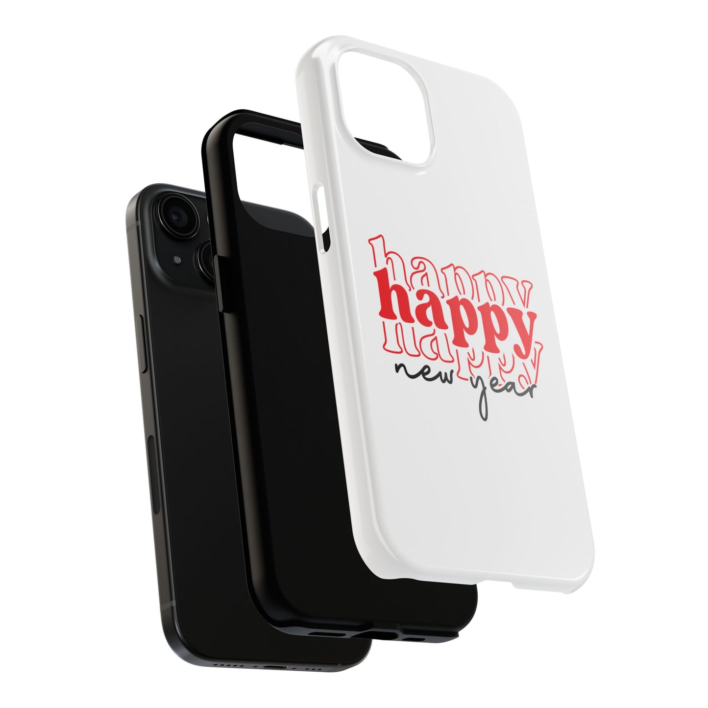 Happy Happy New Year Phone Case | New Year Typographic Design