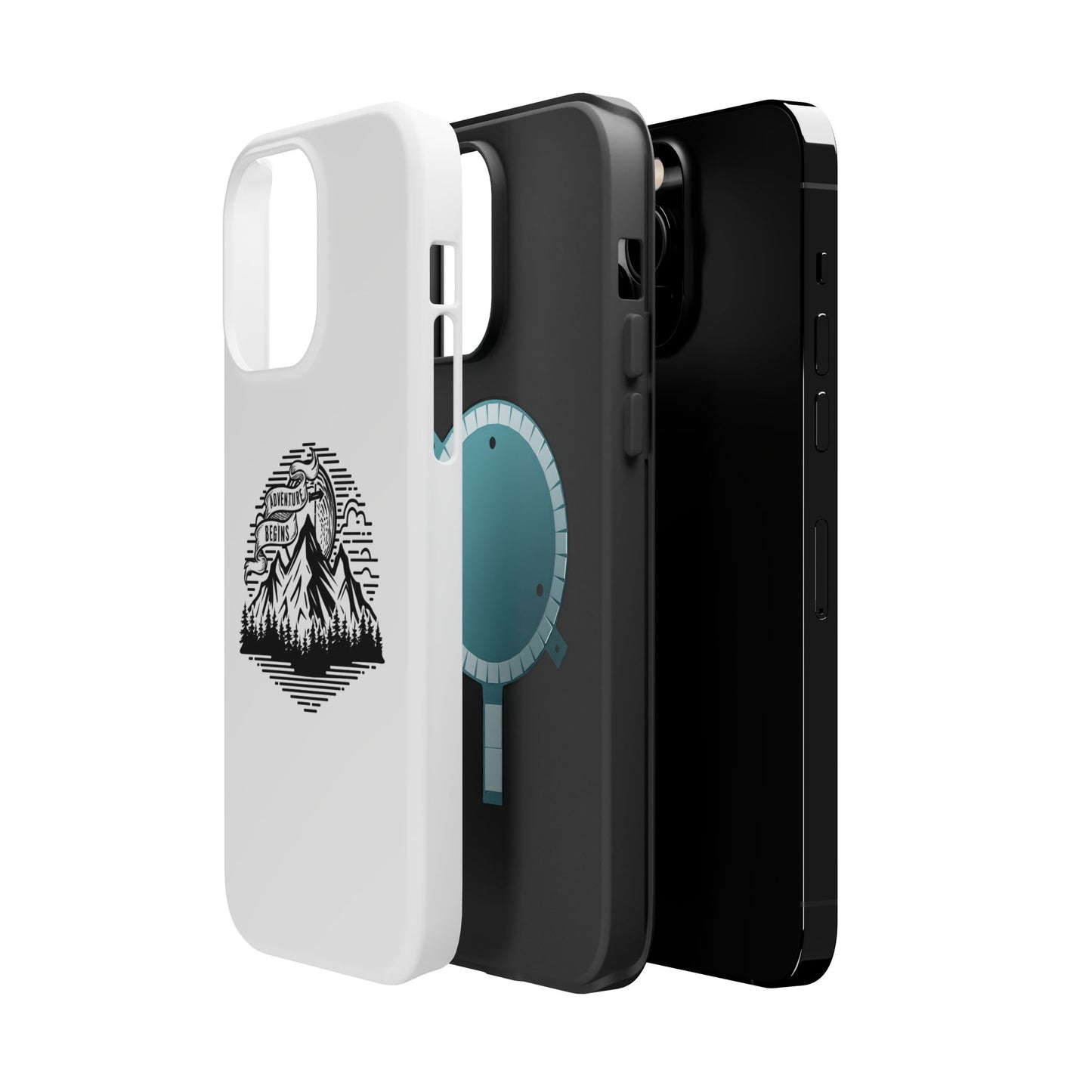 Mountain Adventure Illustration Phone Case | Magnetic Impact-Resistant Case
