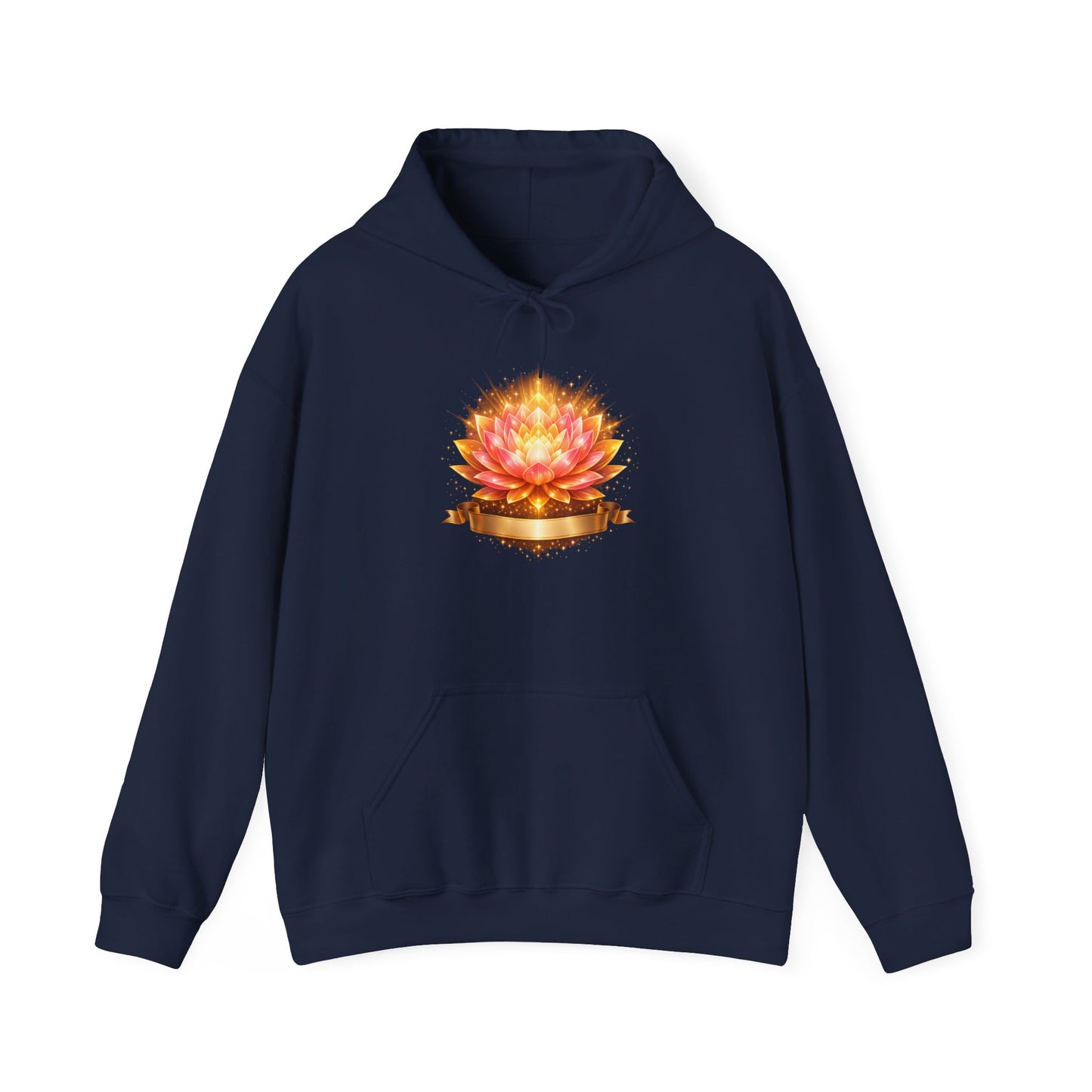Lotus Meditation Hoodie — Glowing Lotus Candle Graphic Hoodie