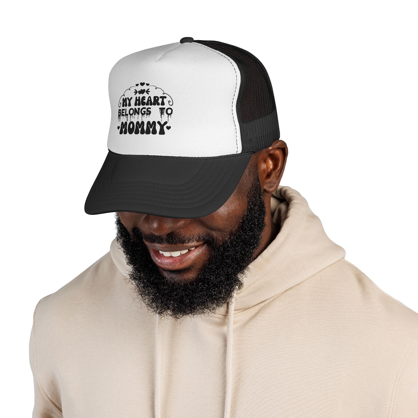 My Heart Belongs to Mommy Trucker | Mom Pride Hat, Baby Message Cap