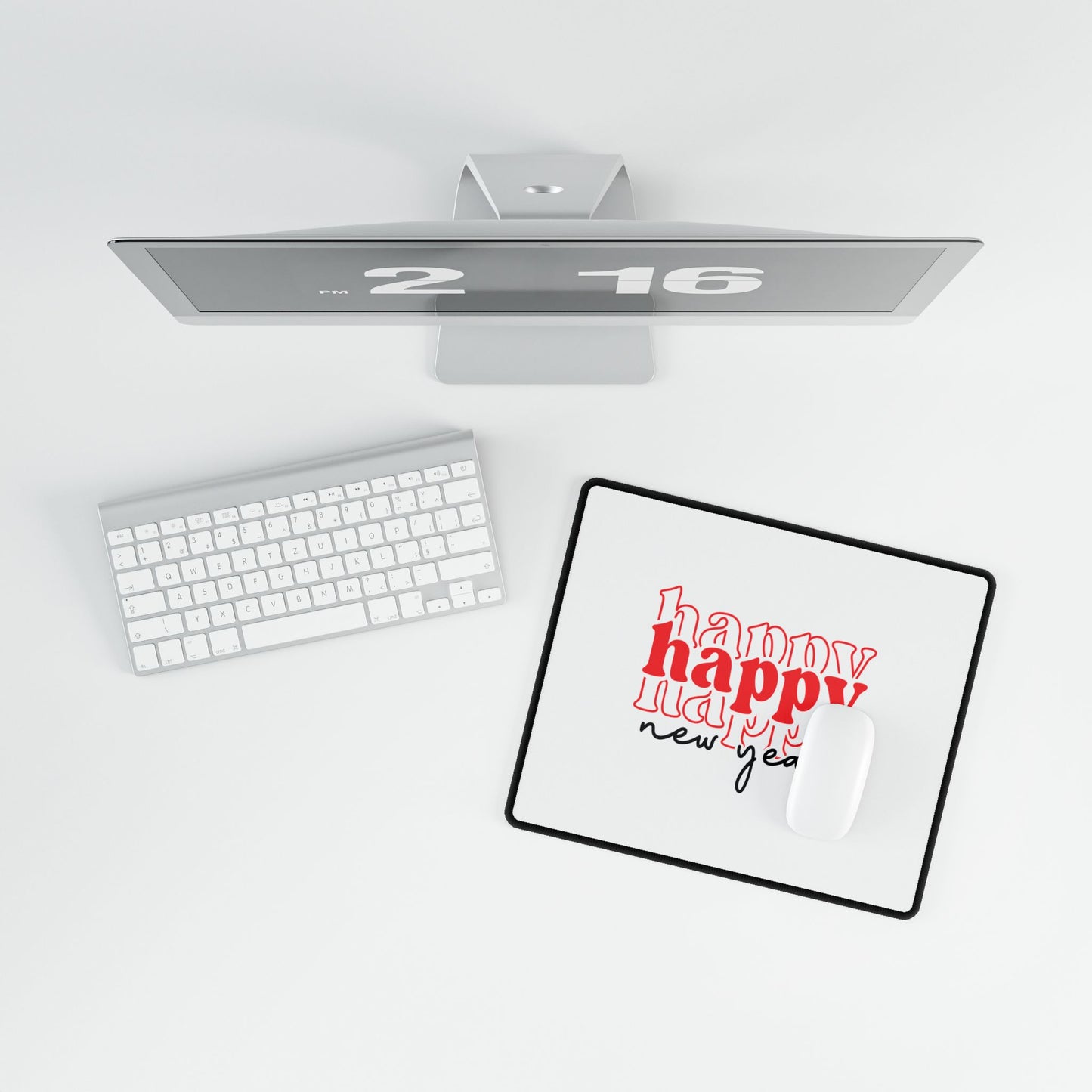 Happy New Year typography Desk Mat | New Year desk mat