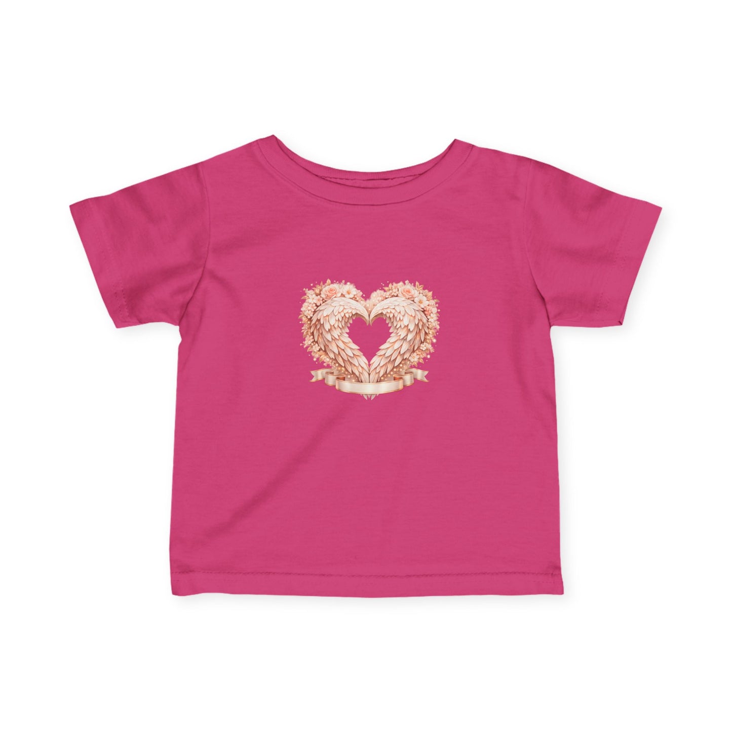 Infant Tee — Rose Gold Floral Heart Baby Shirt