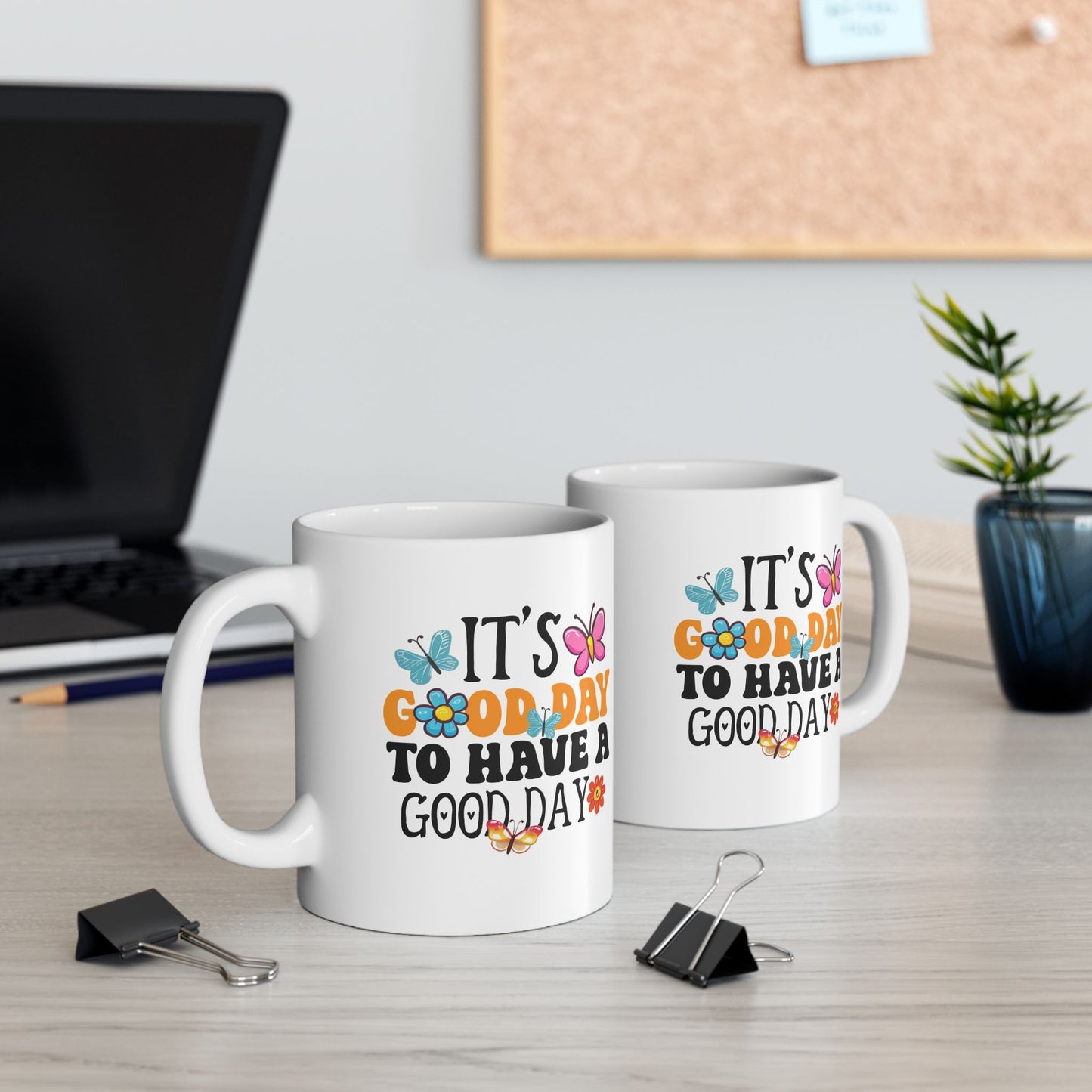 Good Day To Be A Grandma Mug | Floral Butterflies Ceramic Coffee Cup
