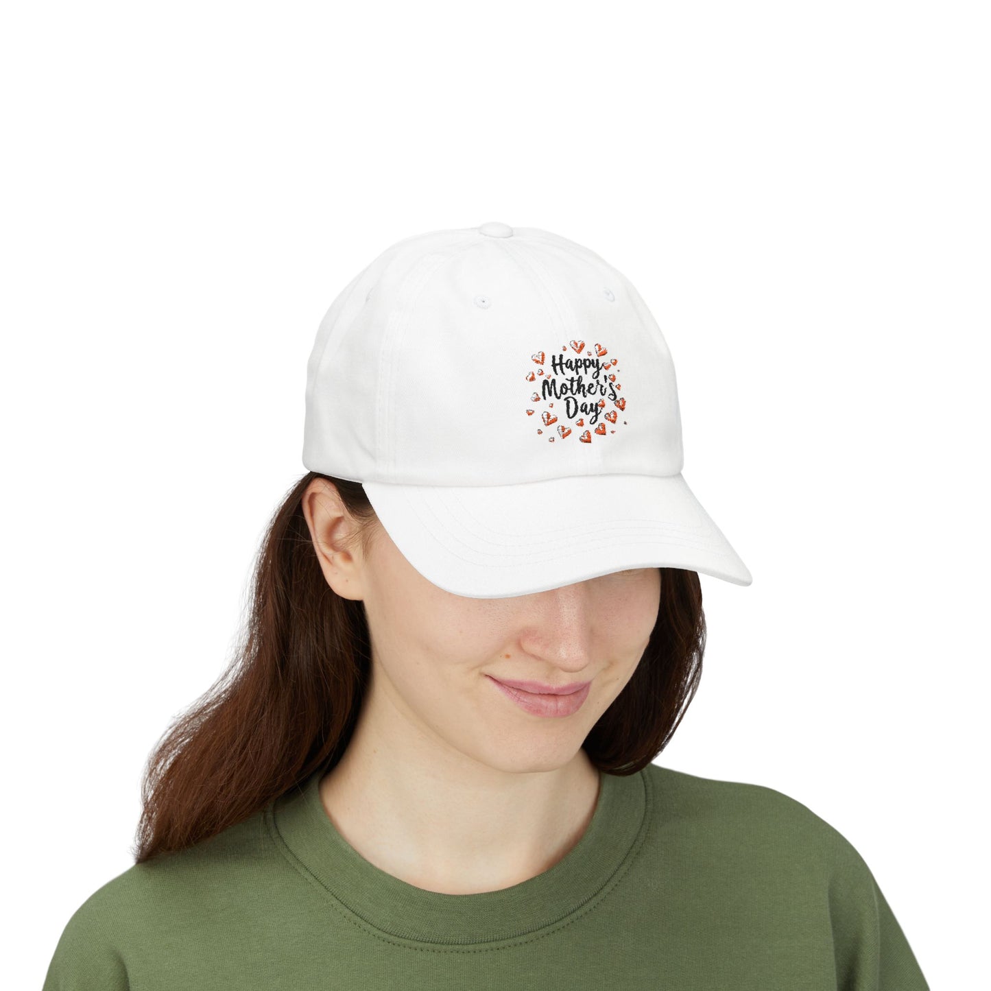 Happy Mother's Day wreath Dad Cap | floral lettering baseball hat