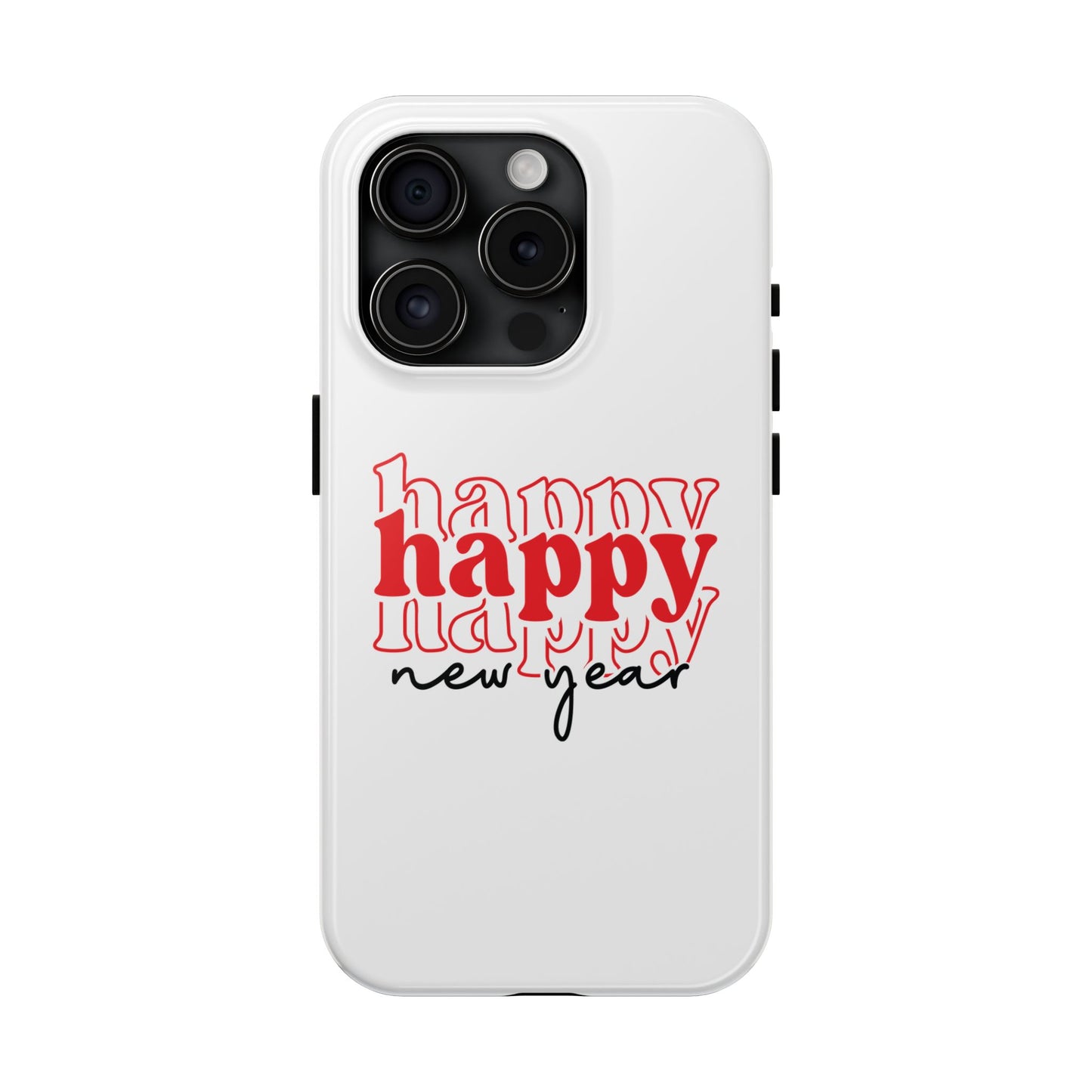 Happy Happy New Year Phone Case | New Year Typographic Design