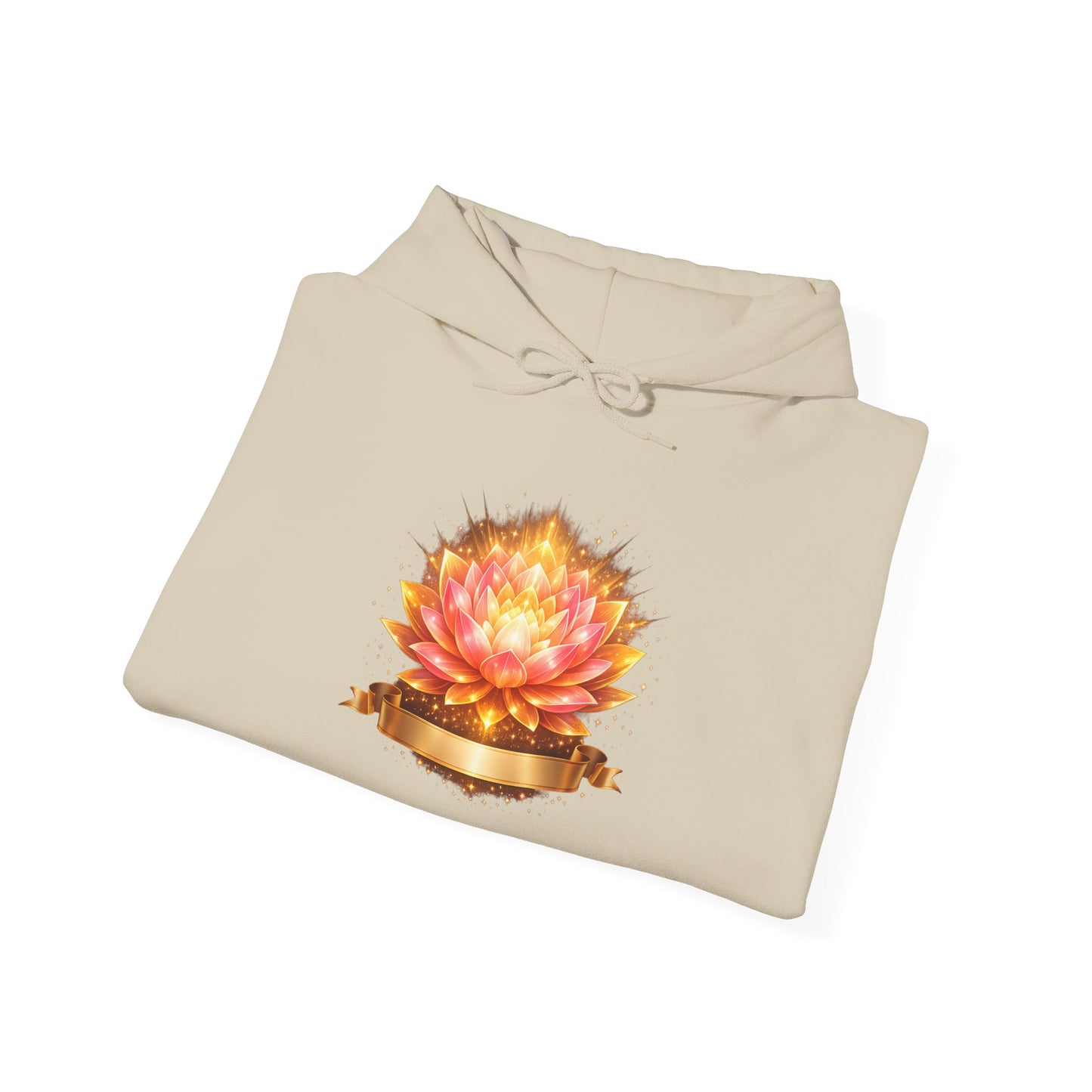 Lotus Meditation Hoodie — Glowing Lotus Candle Graphic Hoodie