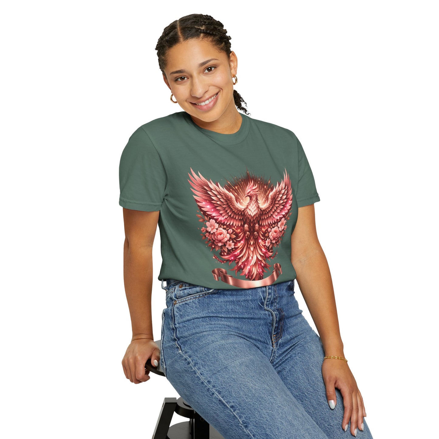 Phoenix Floral T-Shirt — Rising Phoenix Graphic Tee