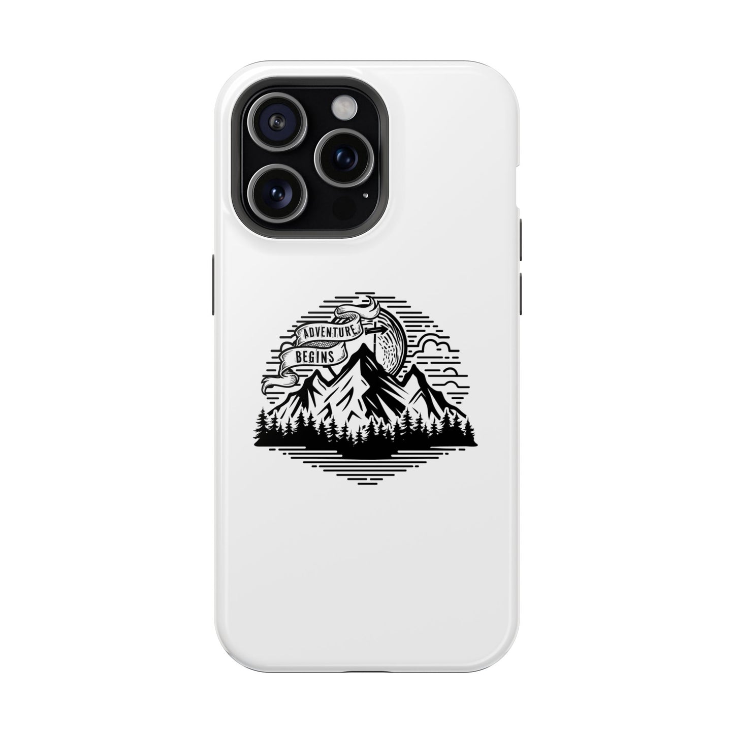 Mountain Adventure Illustration Phone Case | Magnetic Impact-Resistant Case