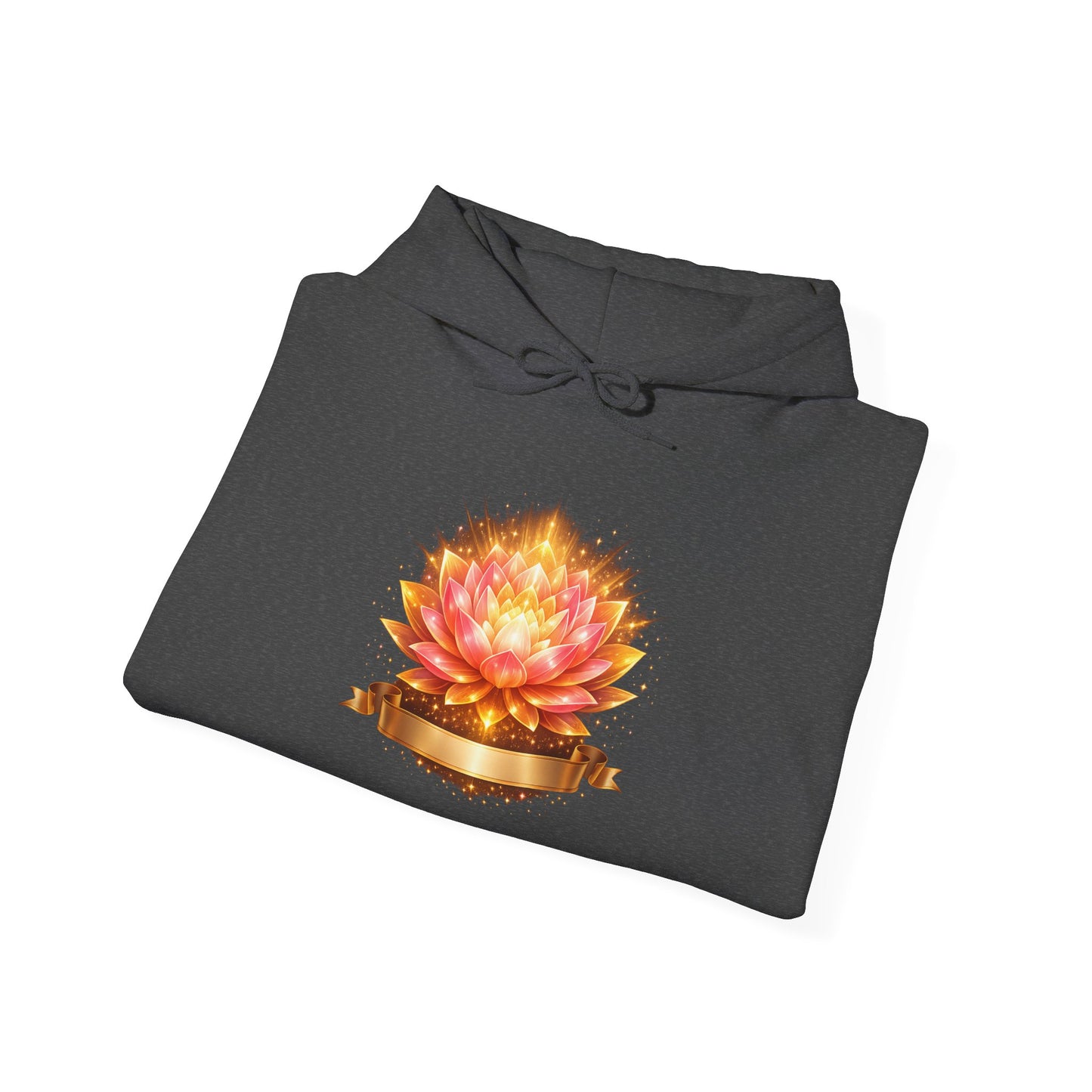 Lotus Meditation Hoodie — Glowing Lotus Candle Graphic Hoodie