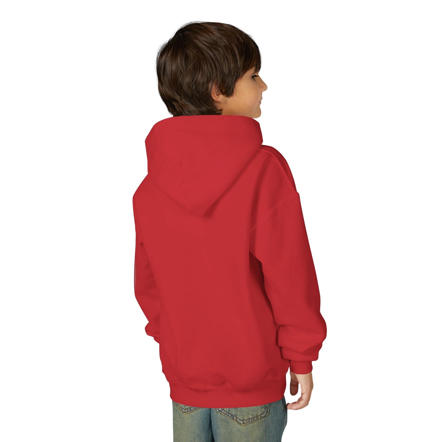 Youth Heart Gem Hoodie — Pink Floral Heart Graphic Sweatshirt