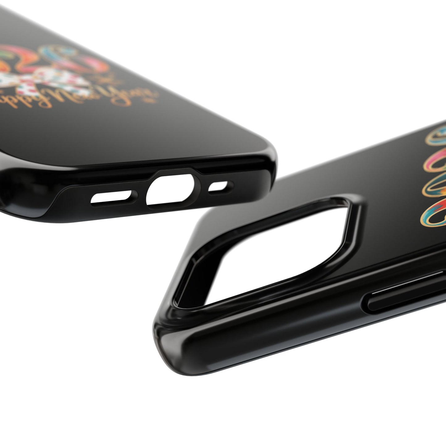 2026 Happy New Year Phone Case | Colorful Numbers, Polka Dot Bow, Sparkles