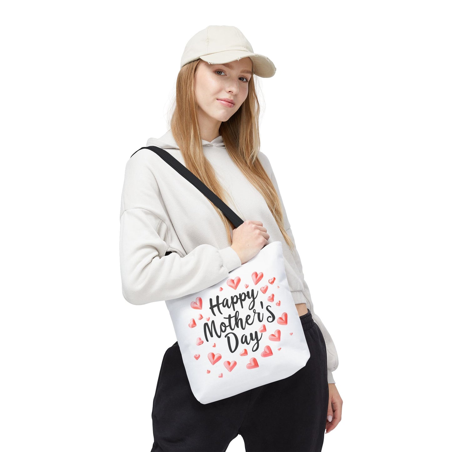 Happy Mother's Day Hearts Tote Bag | Mother's Day Tote