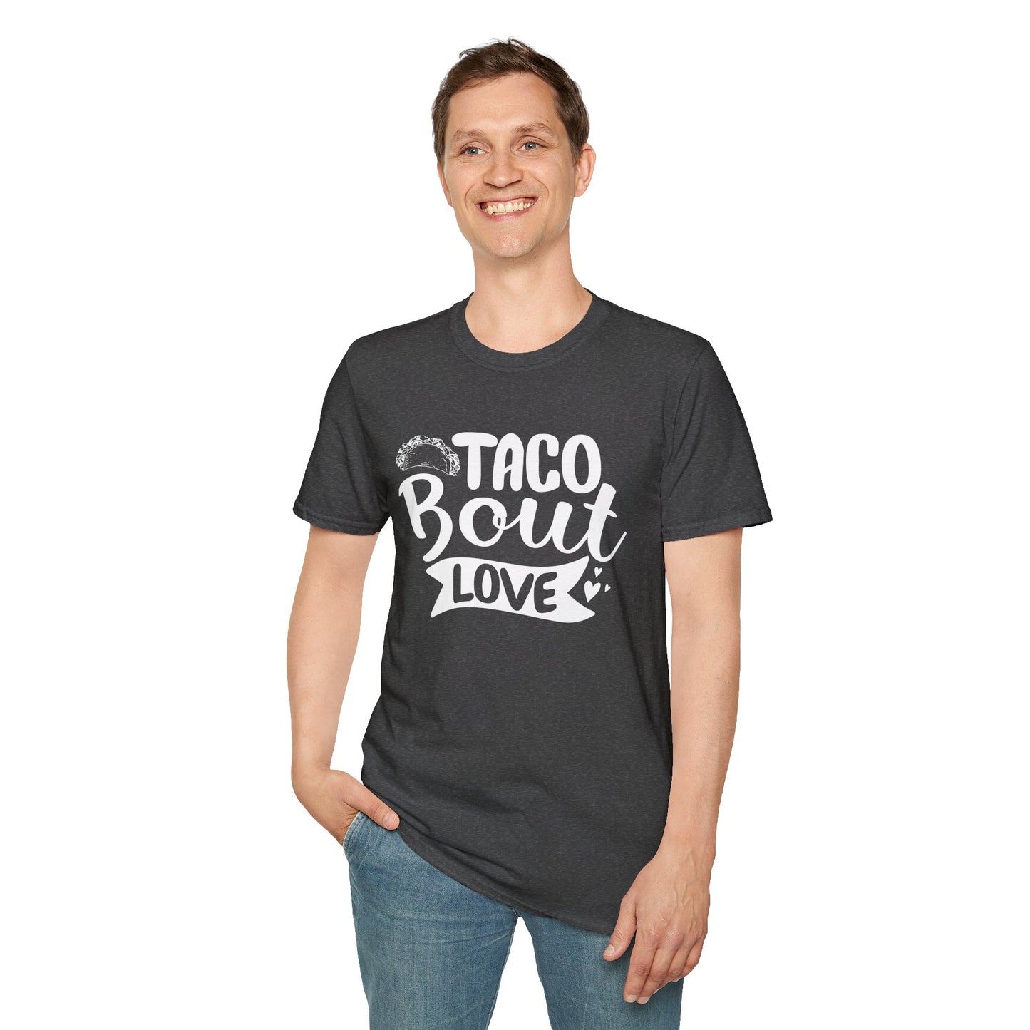 T-Shirt — "Taco 'Bout Love" Funny Taco Lover Tee | Cute Foodie Valentine Shirt