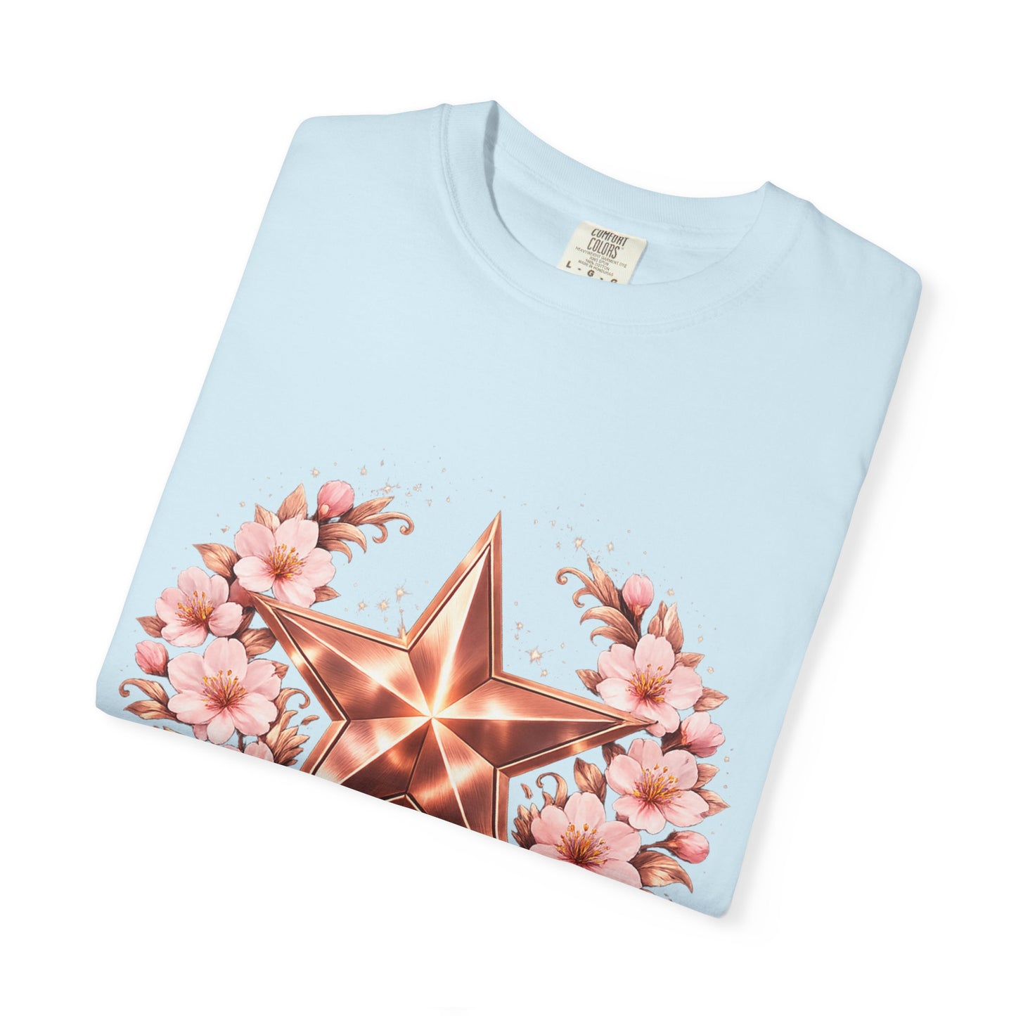 Rose Gold Floral Star T-Shirt