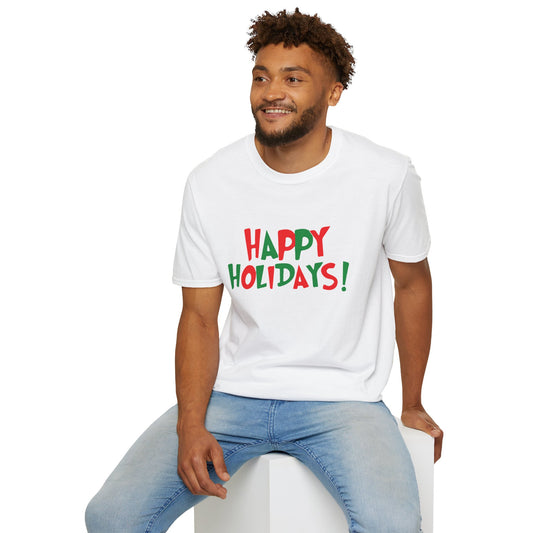 Happy Holidays! Holiday T-Shirt — Red & Green Festive Graphic