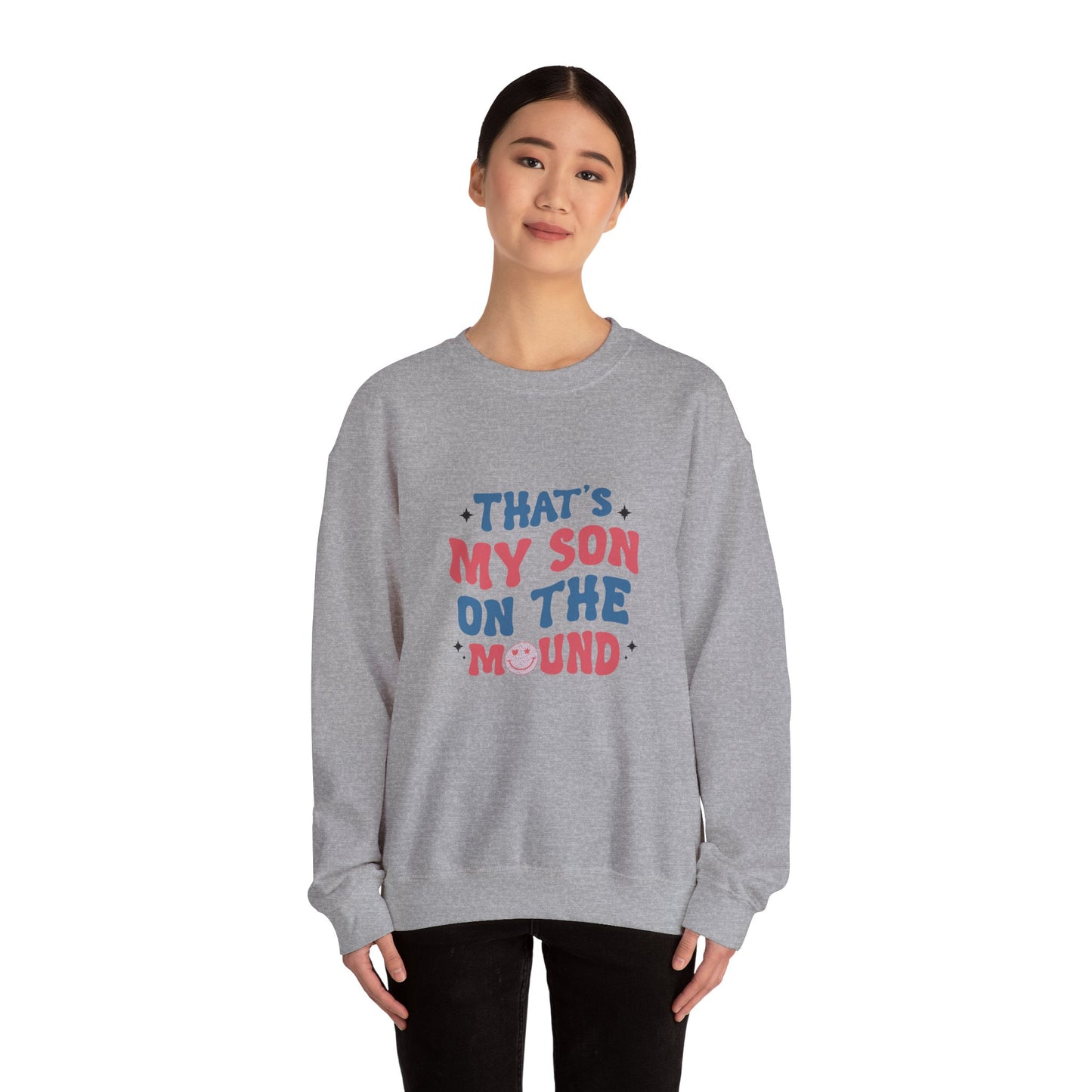 That My Son On The Mound Sweatshirt | Baseball Mom Crewneck