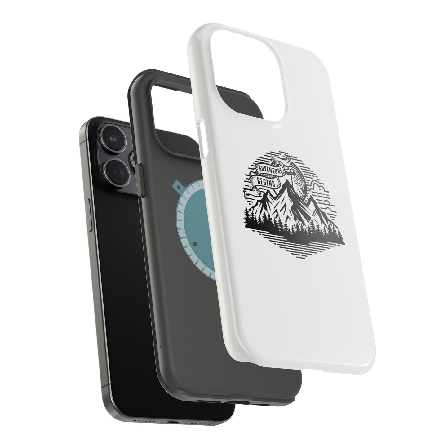 Mountain Adventure Illustration Phone Case | Magnetic Impact-Resistant Case