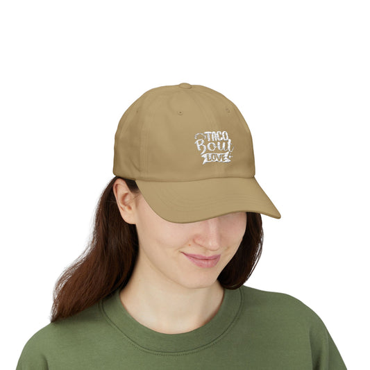 Taco 'Bout Love Dad Cap | Embroidered Tan Baseball Hat