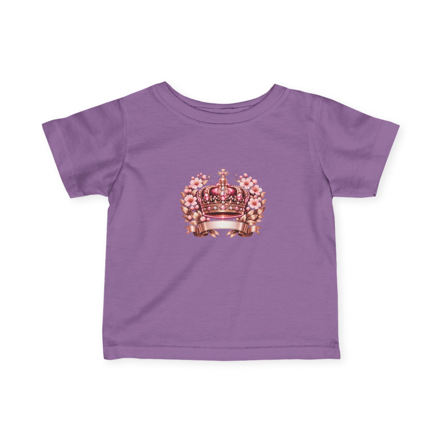 Infant Tee — Pink Floral Crown Baby Shirt