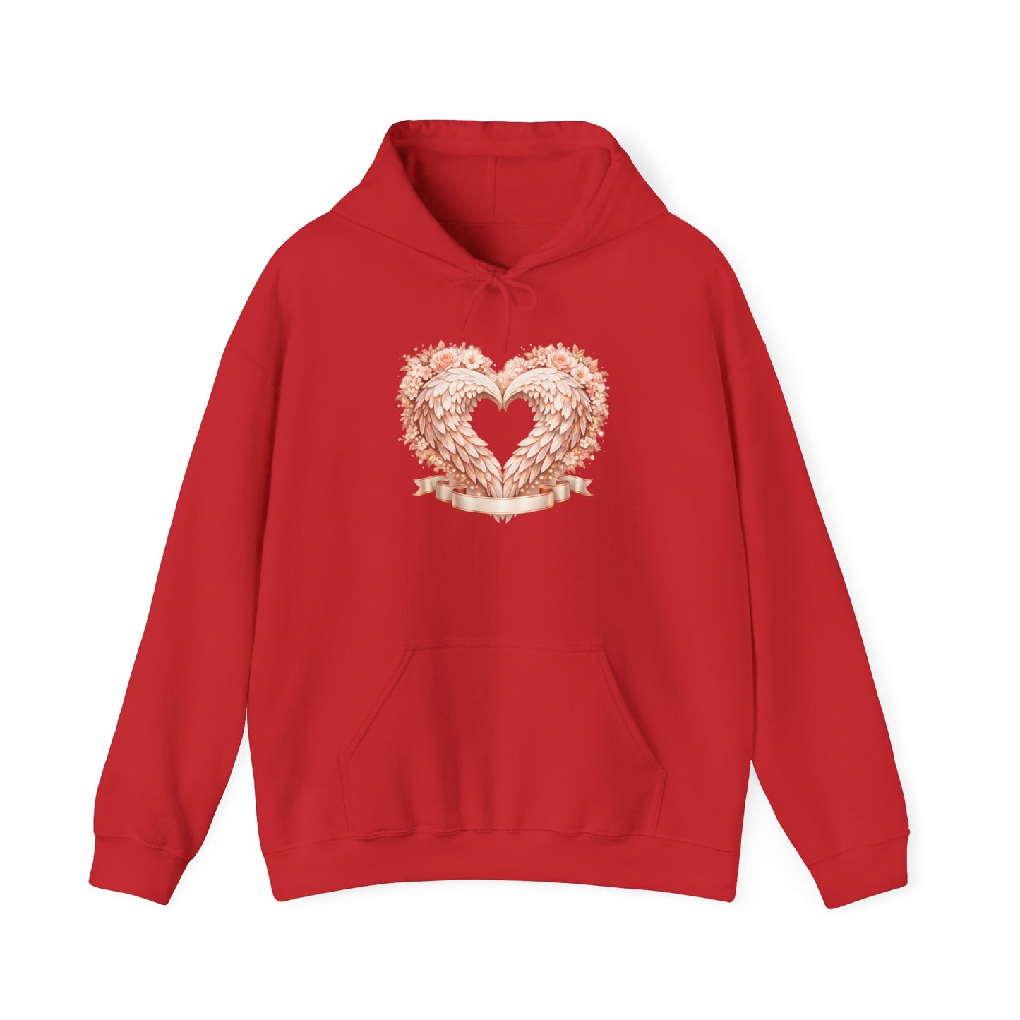 Heart Wreath Hoodie — Romantic Floral Heart Pullover for Valentine’s Day