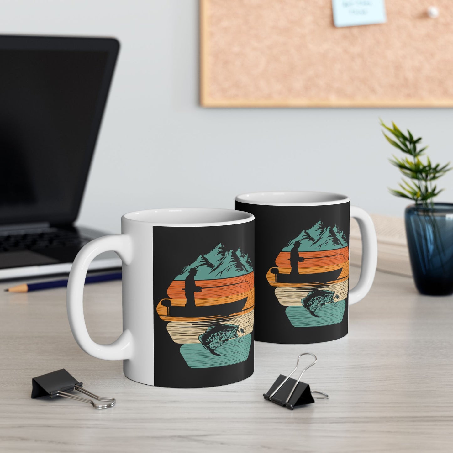 Retro Stacked Pumpkins Mug | Halloween Fall Ceramic Coffee Cup