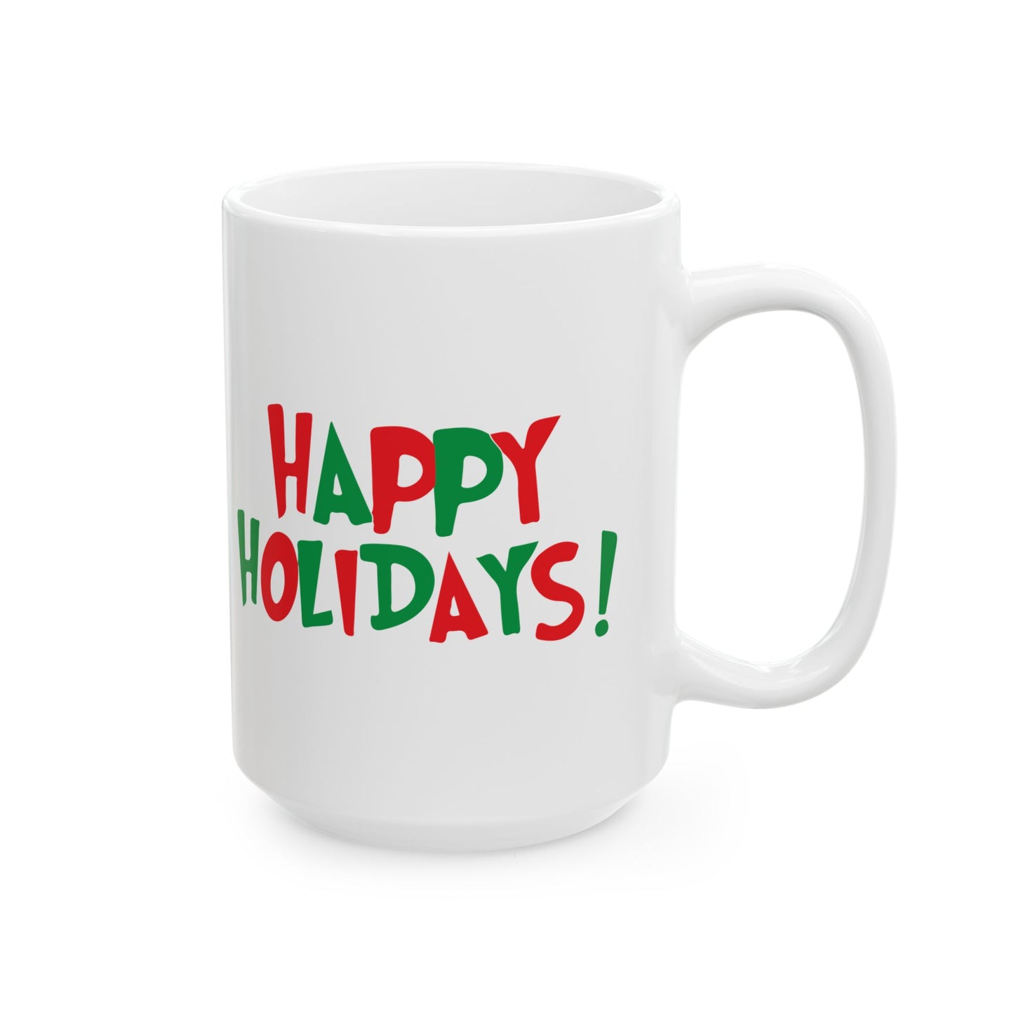 Happy Holidays Mug | Christmas Red Green Holiday Ceramic Mug