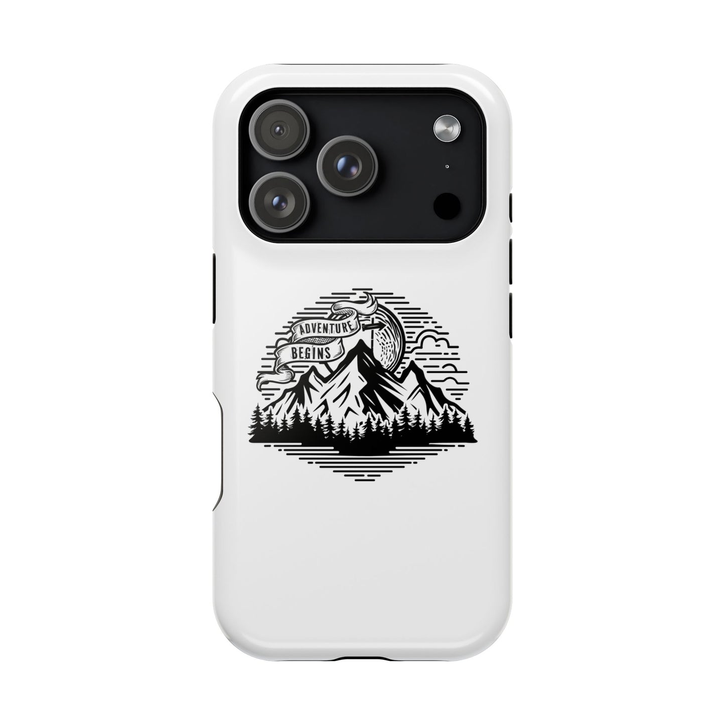 Mountain Adventure Illustration Phone Case | Magnetic Impact-Resistant Case