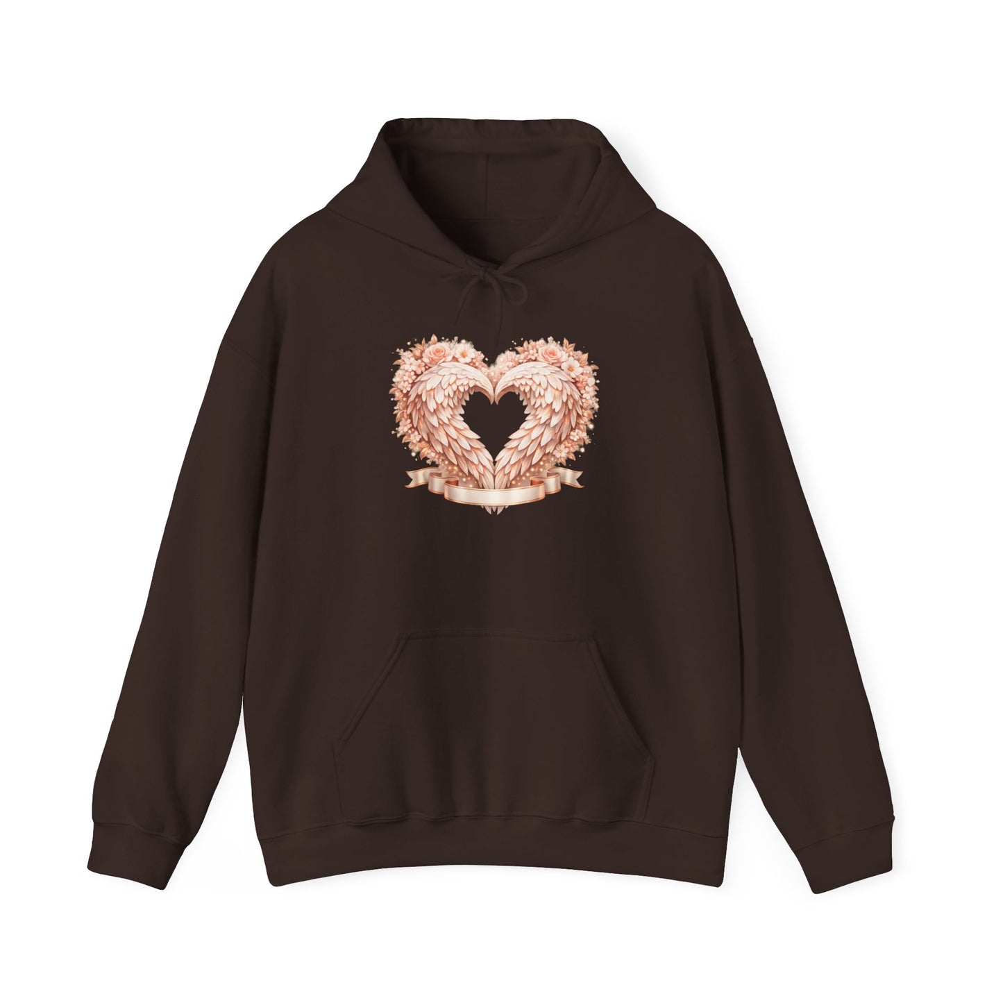 Heart Wreath Hoodie — Romantic Floral Heart Pullover for Valentine’s Day