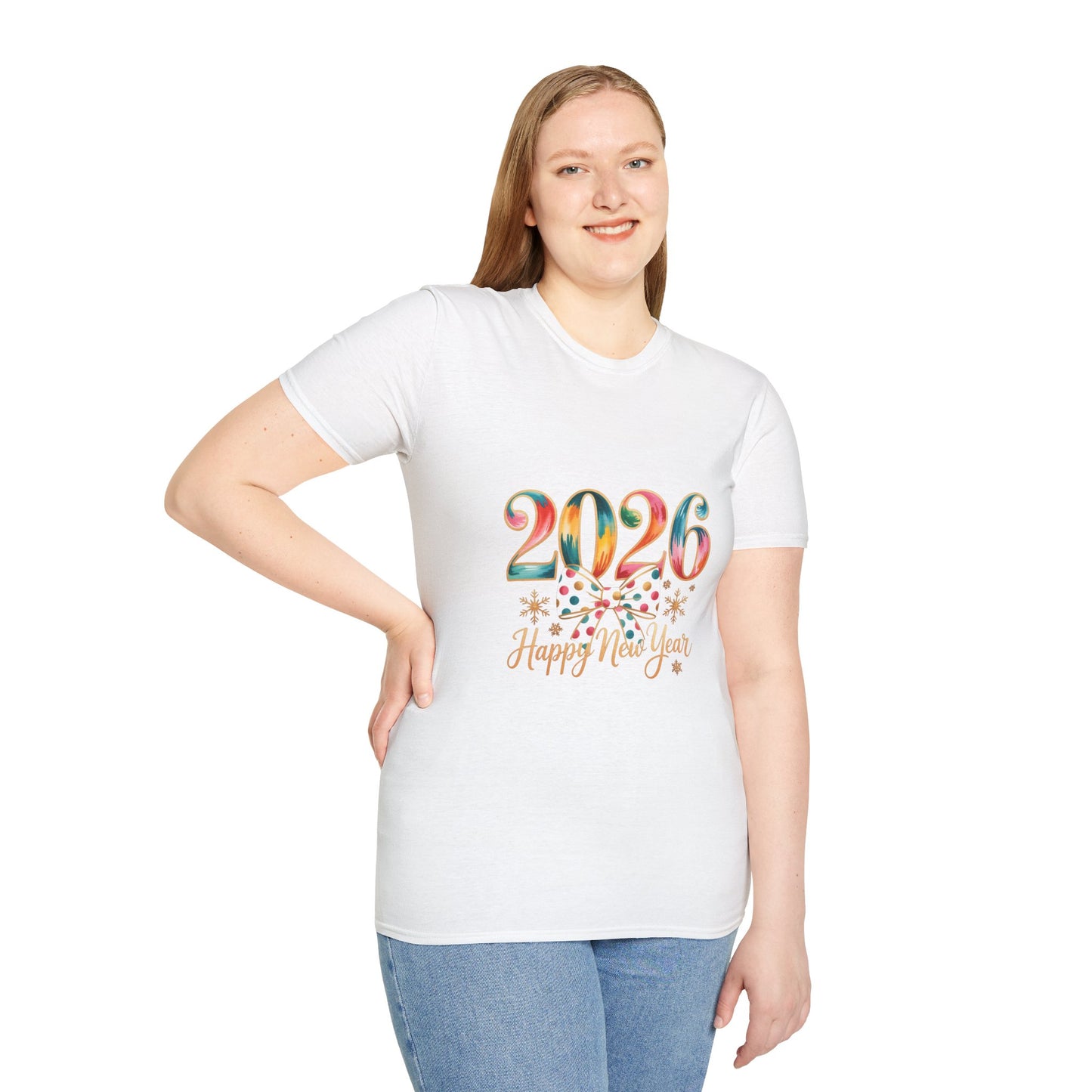 2026 Happy New Year T-Shirt — Festive Colorful Celebration Tee