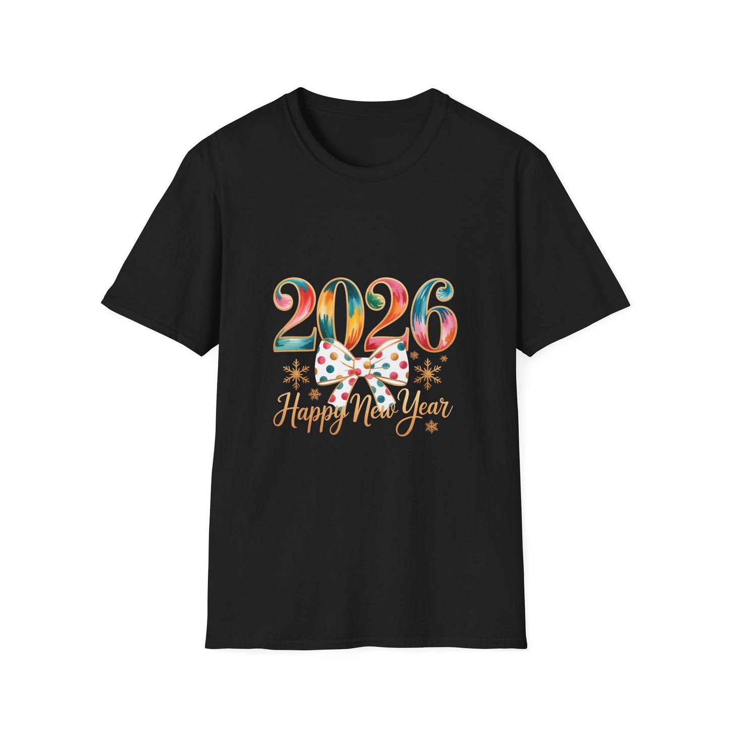2026 Happy New Year T-Shirt — Festive Colorful Celebration Tee
