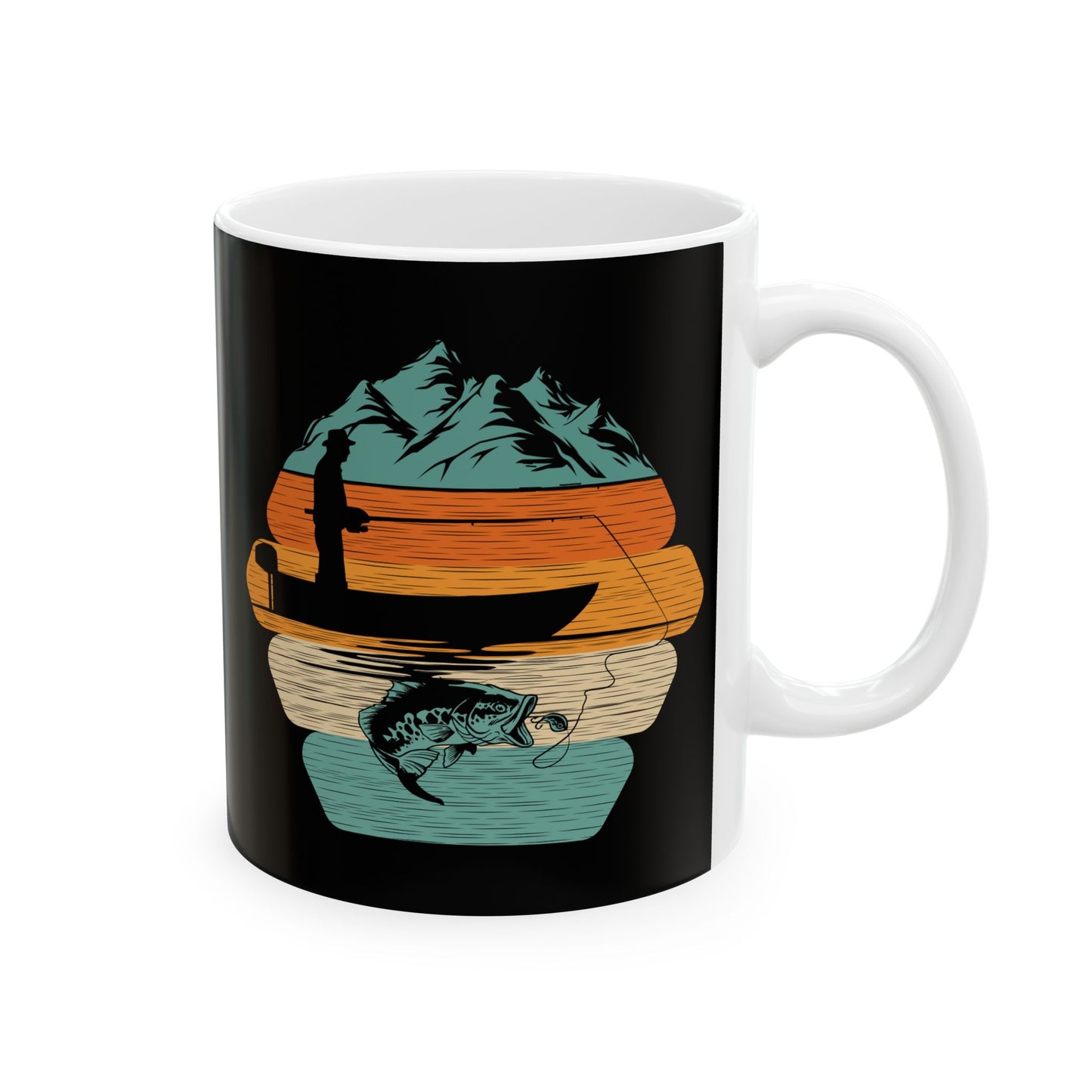 Retro Stacked Pumpkins Mug | Halloween Fall Ceramic Coffee Cup
