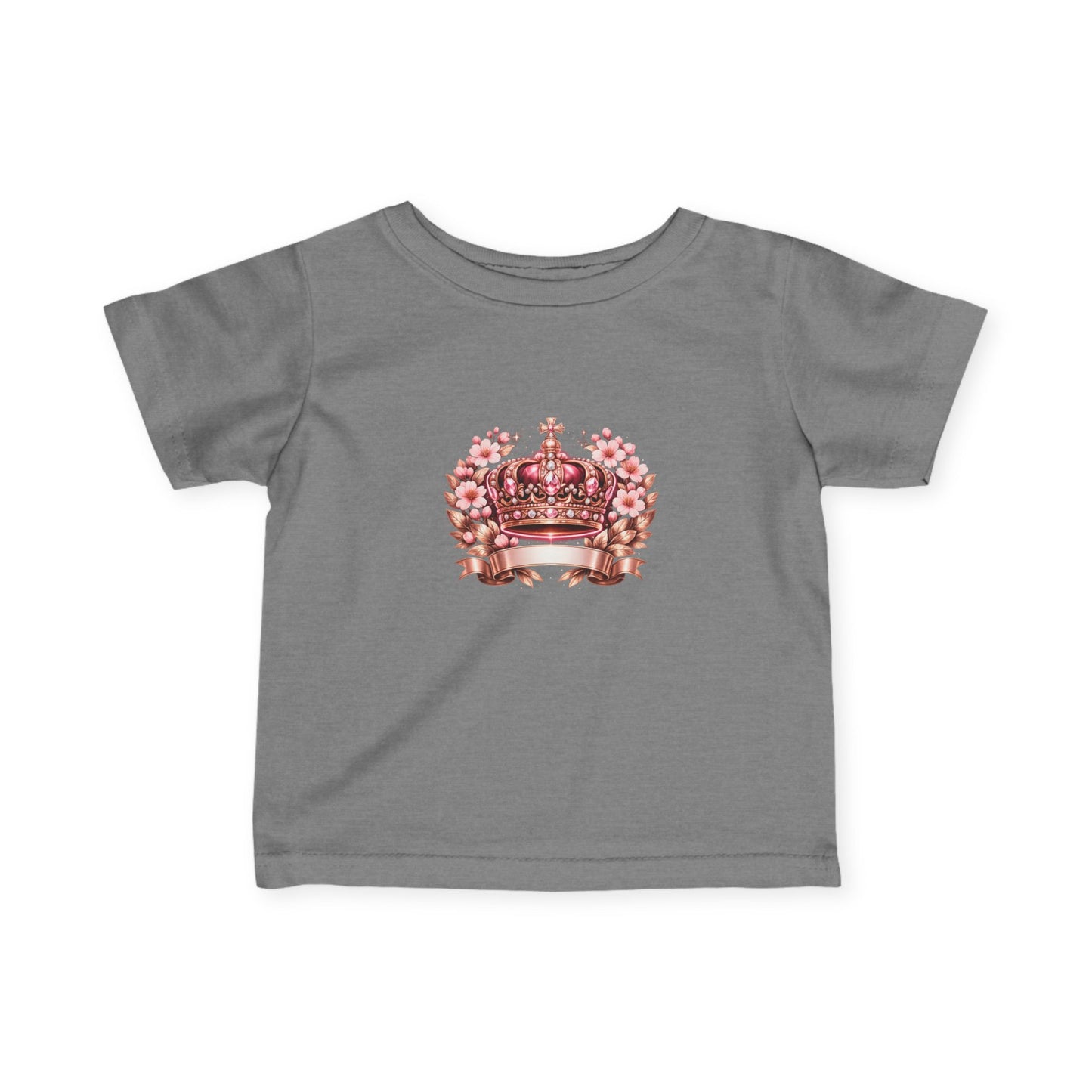 Infant Tee — Pink Floral Crown Baby Shirt