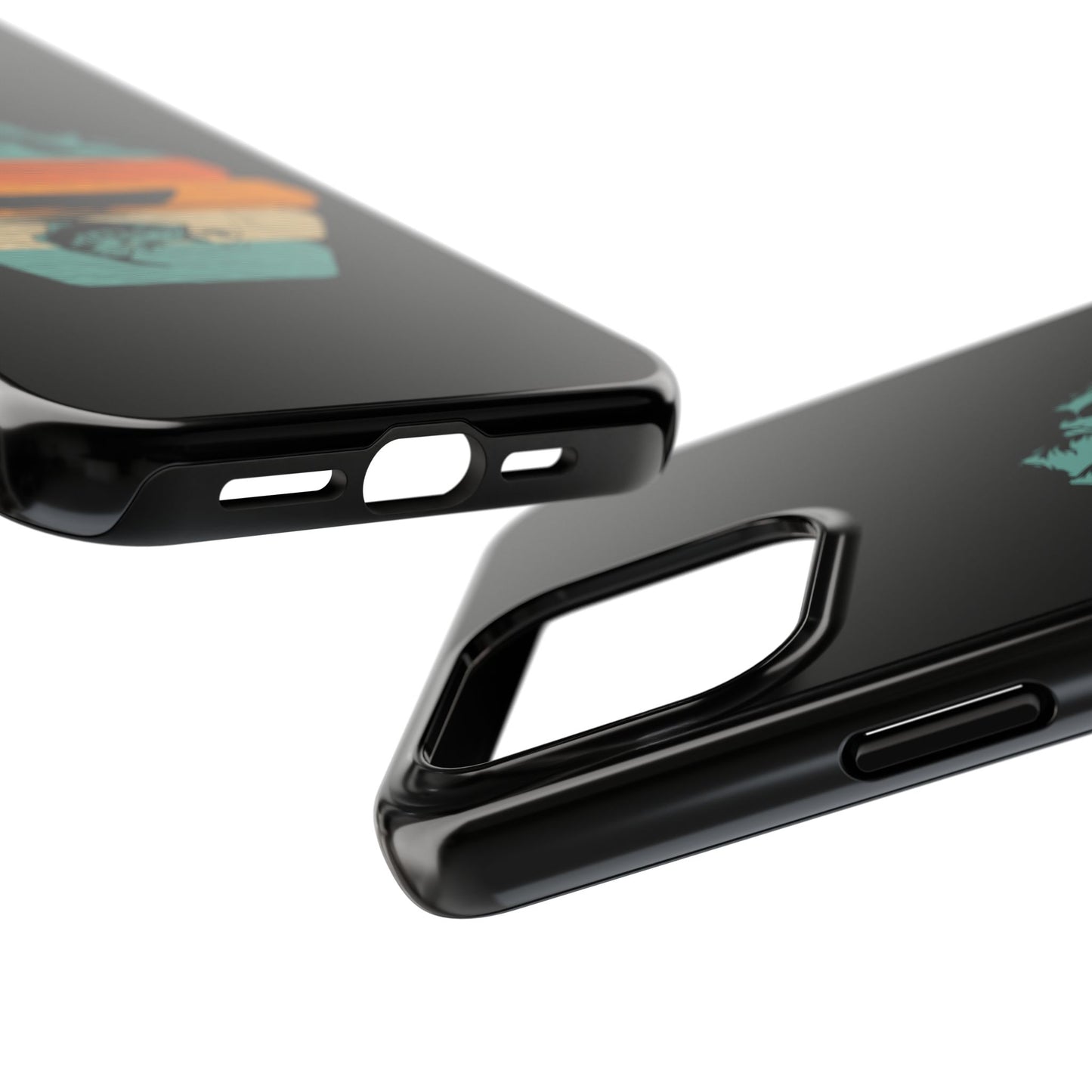 Retro Fishing Sunset Phone Case | Bass Boat Angler Design