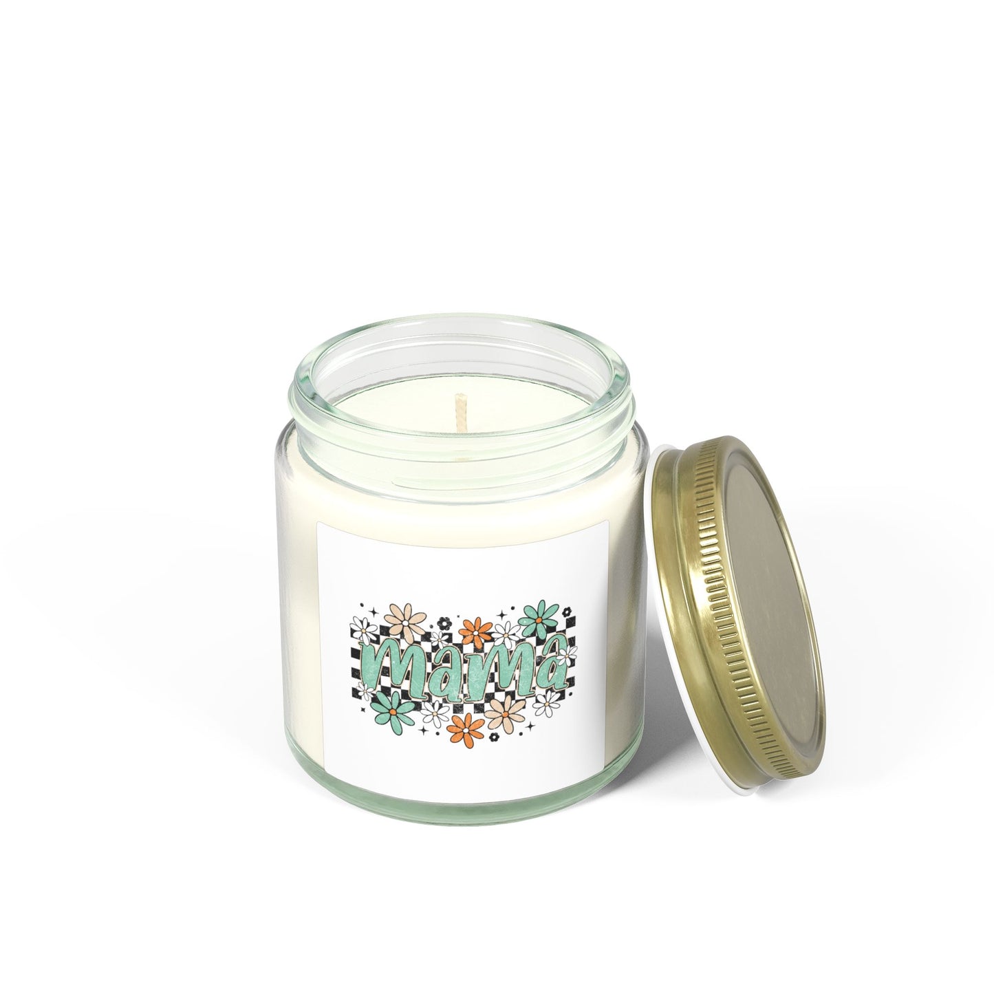 Mint Floral 'Mama' Candle | Coconut Apricot Wax 4oz 9oz