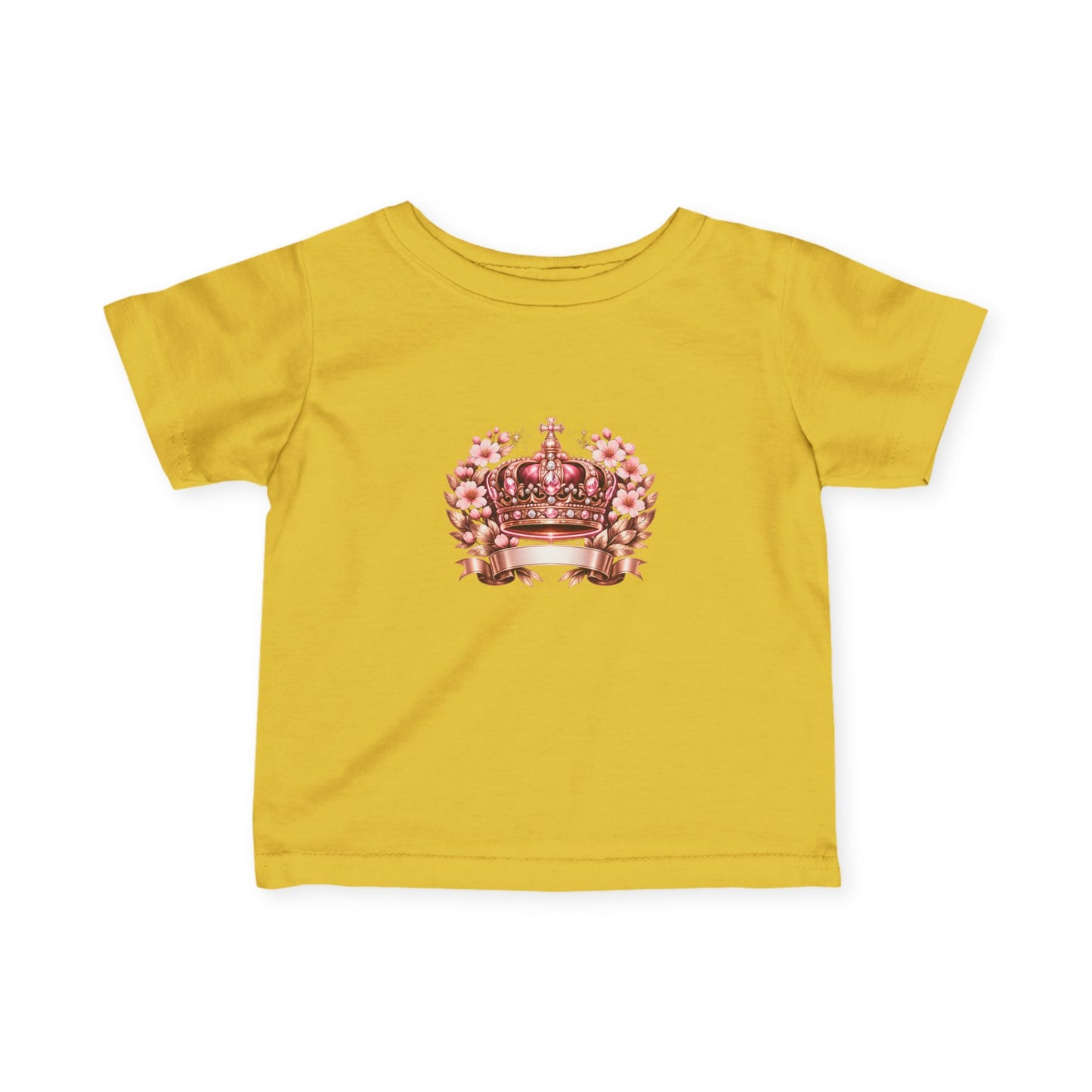 Infant Tee — Pink Floral Crown Baby Shirt